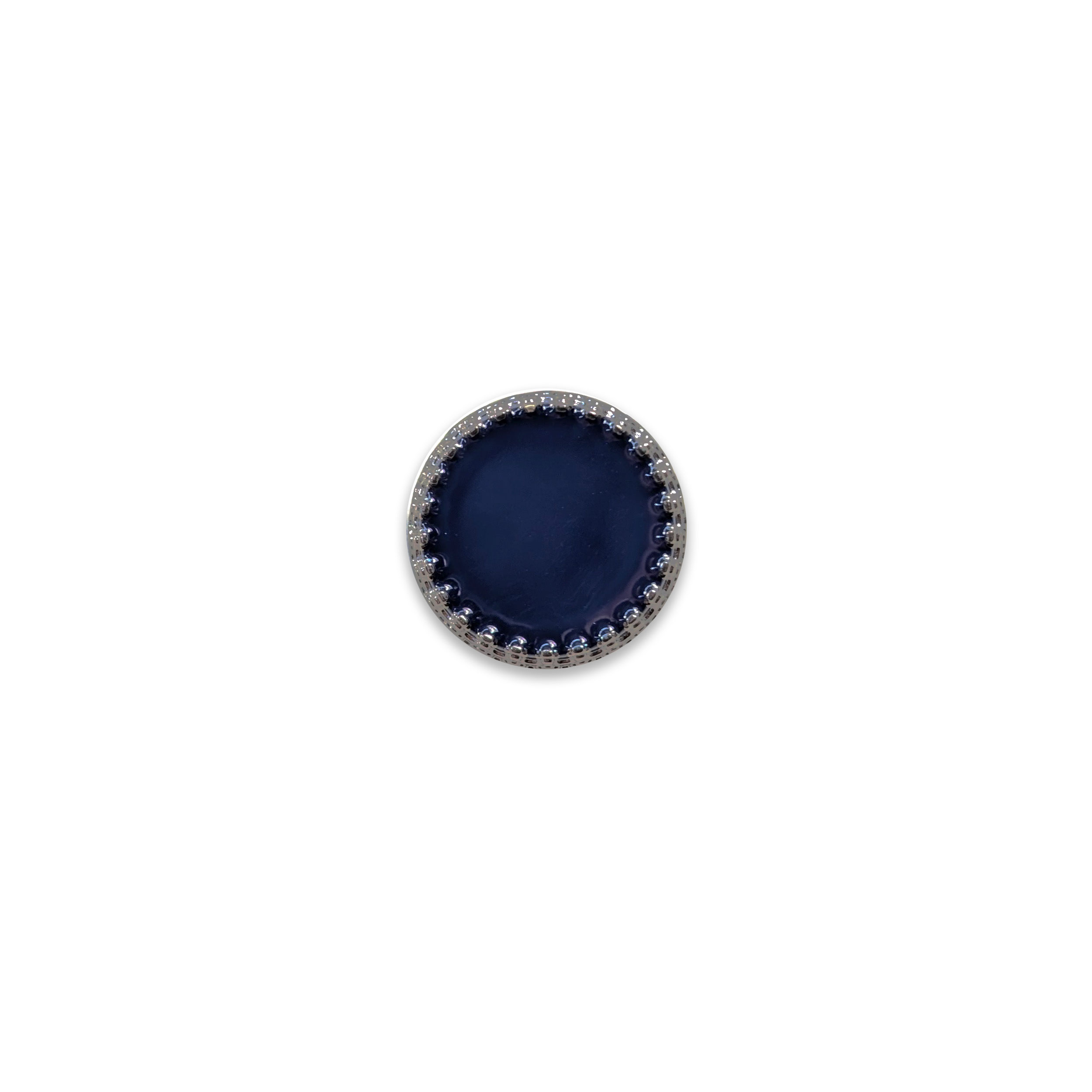 Blue Button with Dark Silver Crown Image