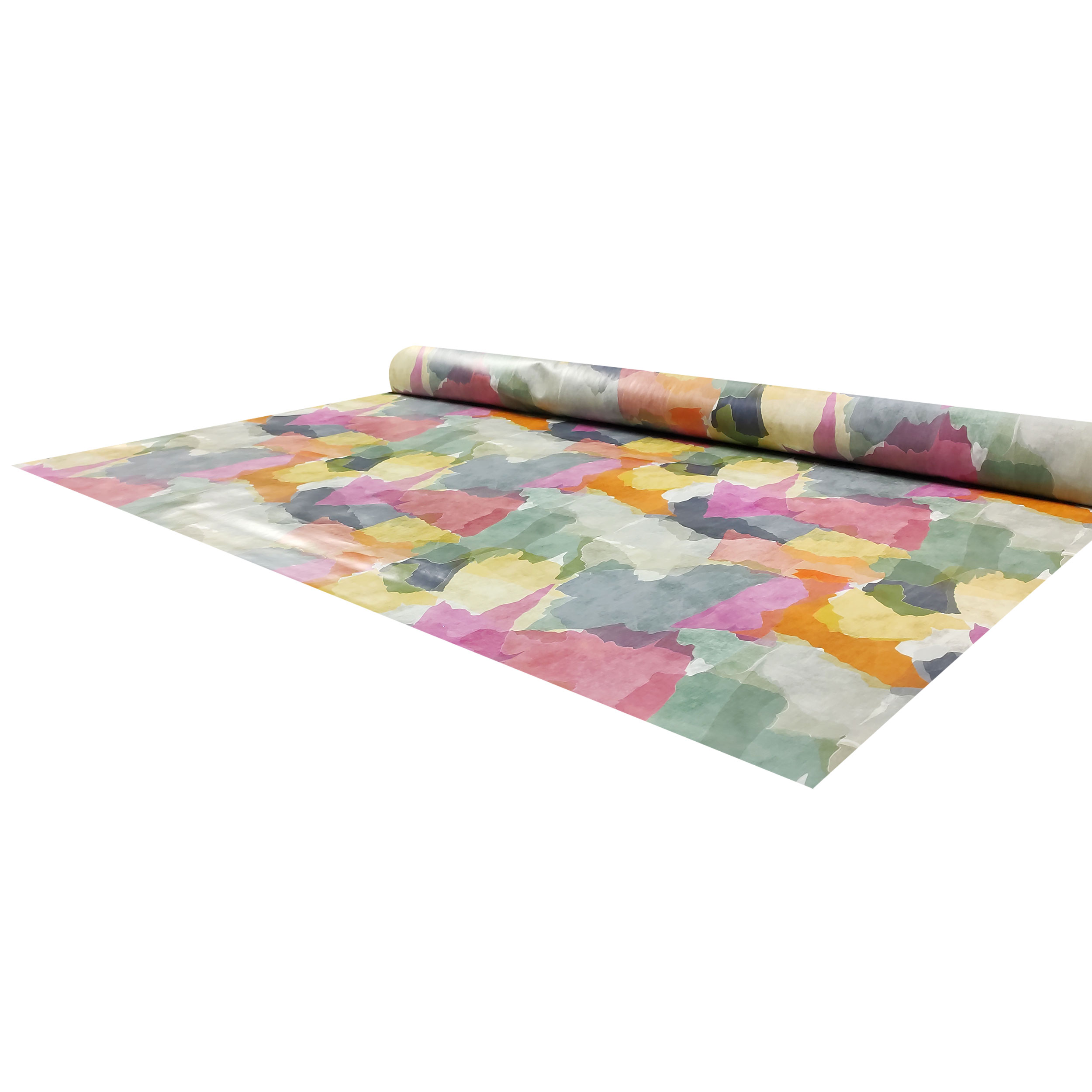 Plastic-coated tablecloth fabric Abstract Multicolour pattern