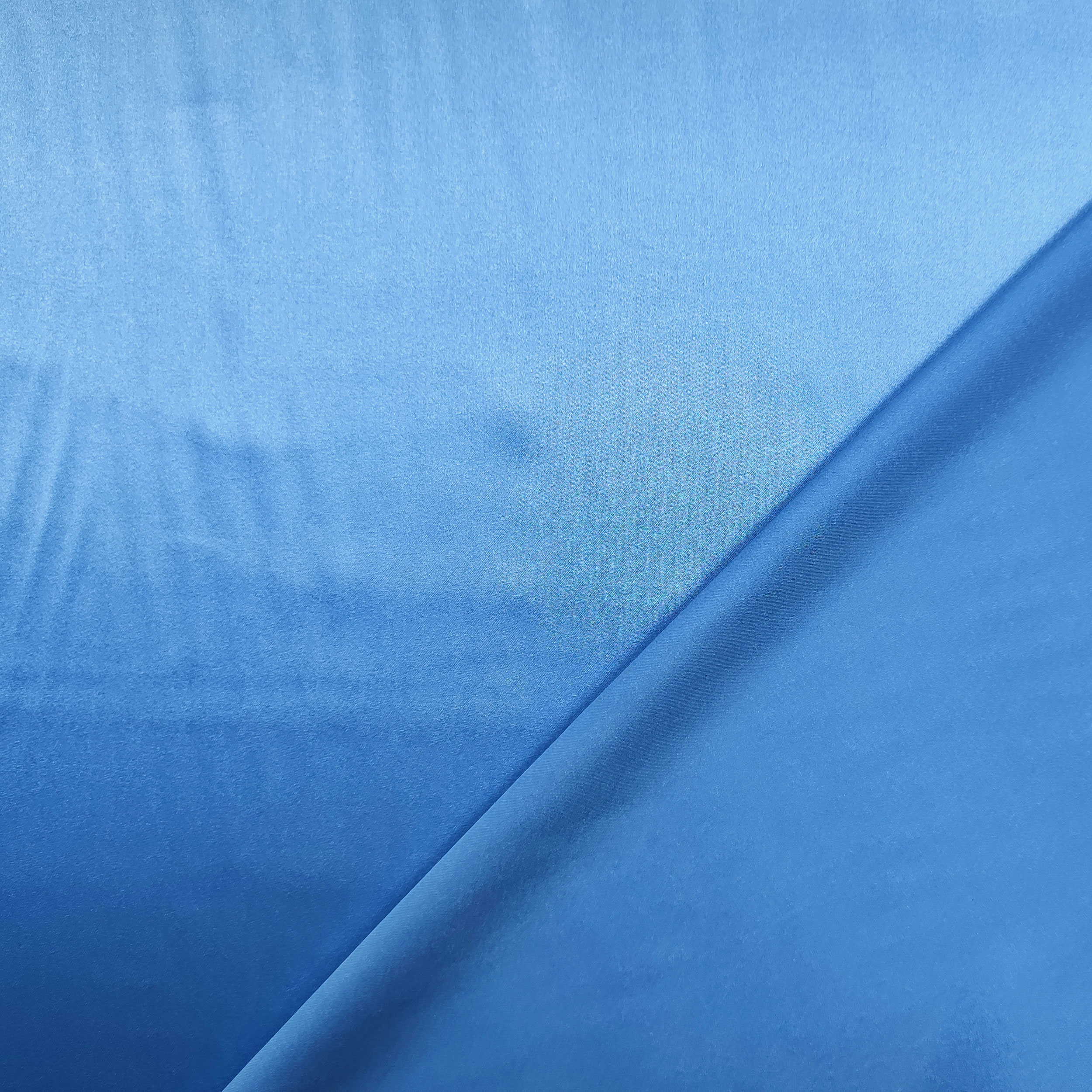 Light blue stretch silk satin fabric