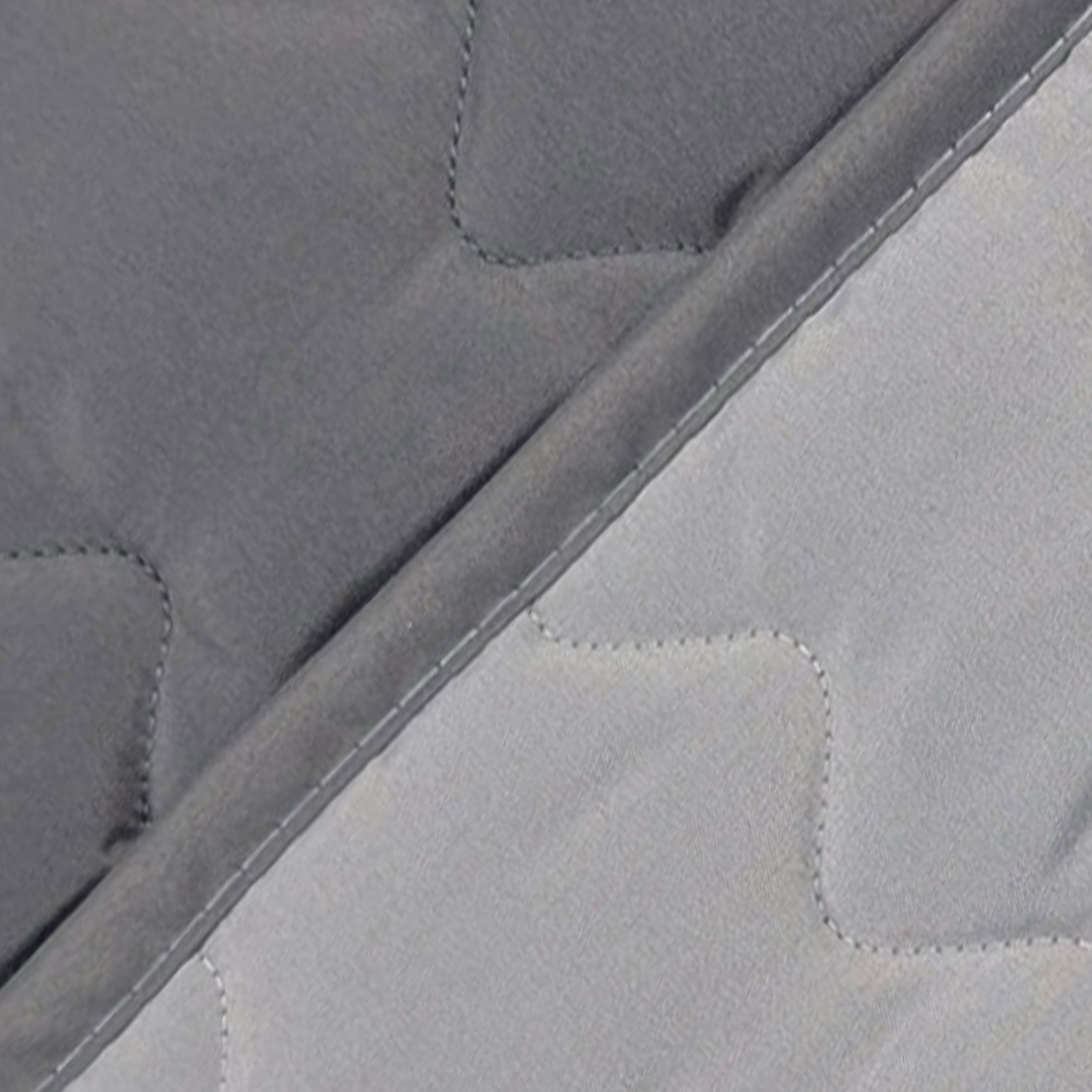 Lightweight Two-Tone Grey Quilted Single Image