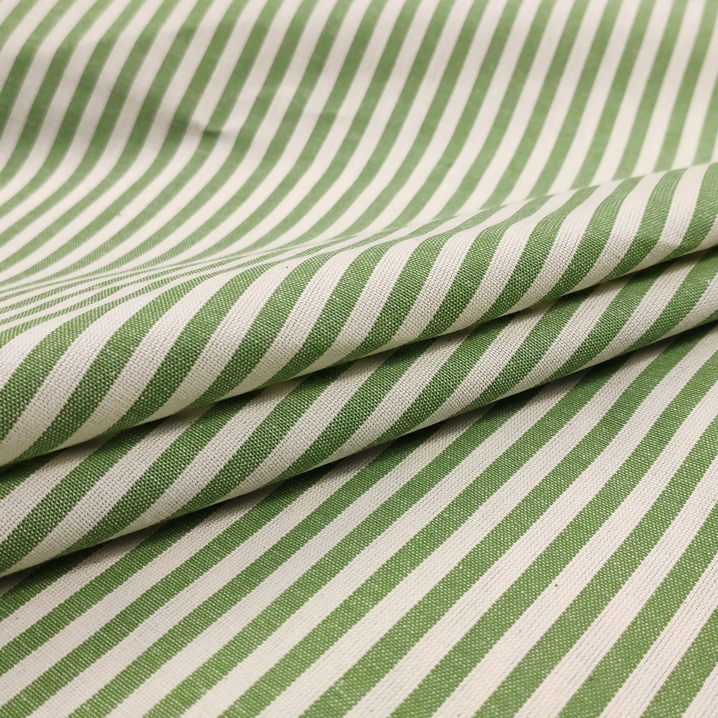 Pure Cotton Striped Tablecloth Fabric Image