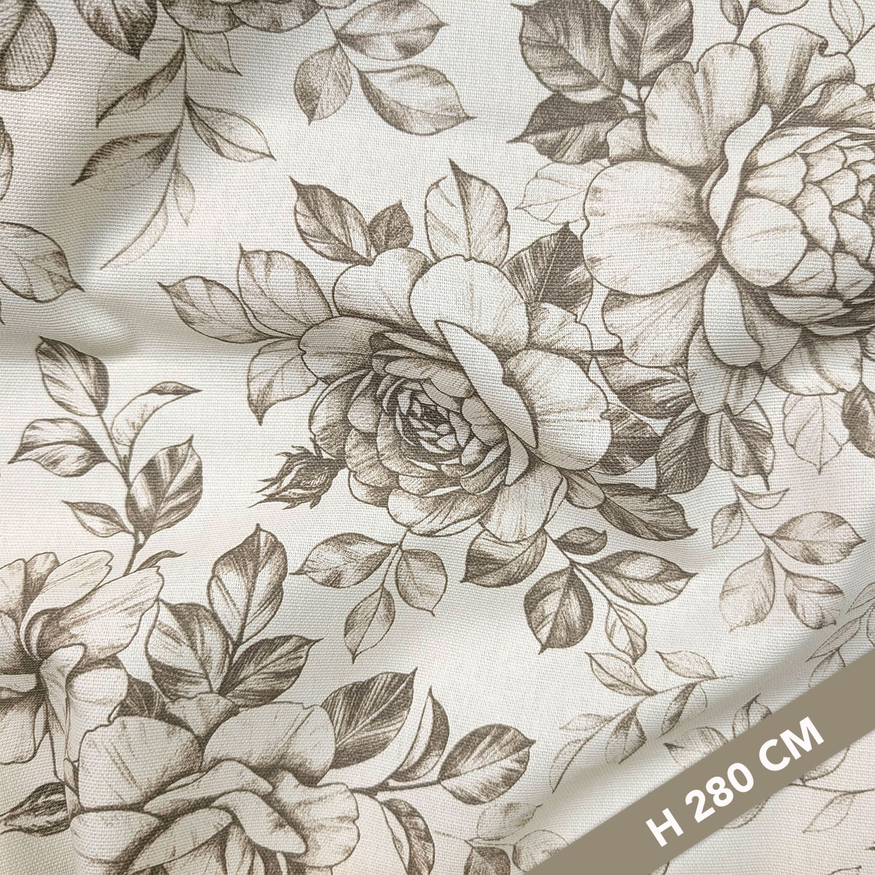 Panama Pure Cotton Floral Turtledove Image