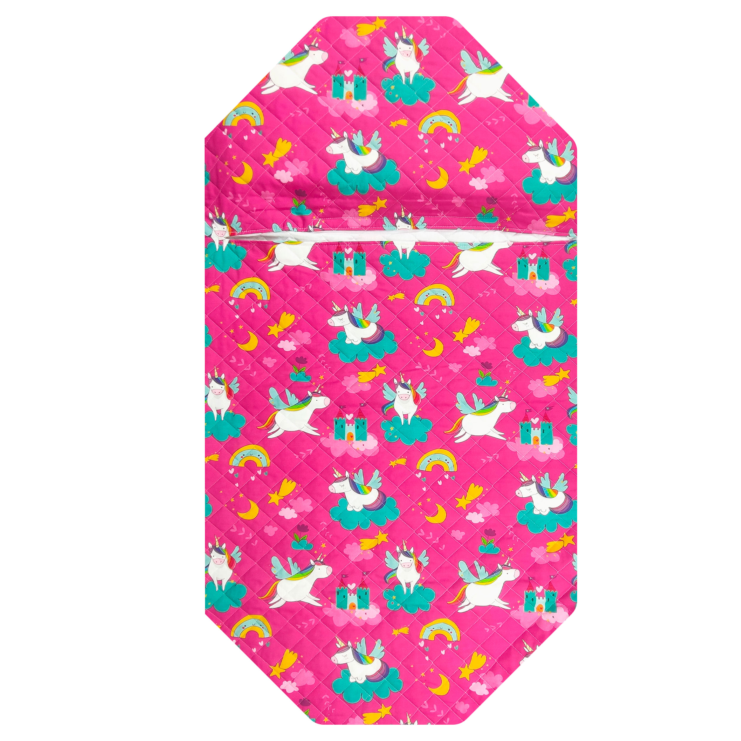Shaped Sleeping Bag for Brandy Unicorns and Castles Image