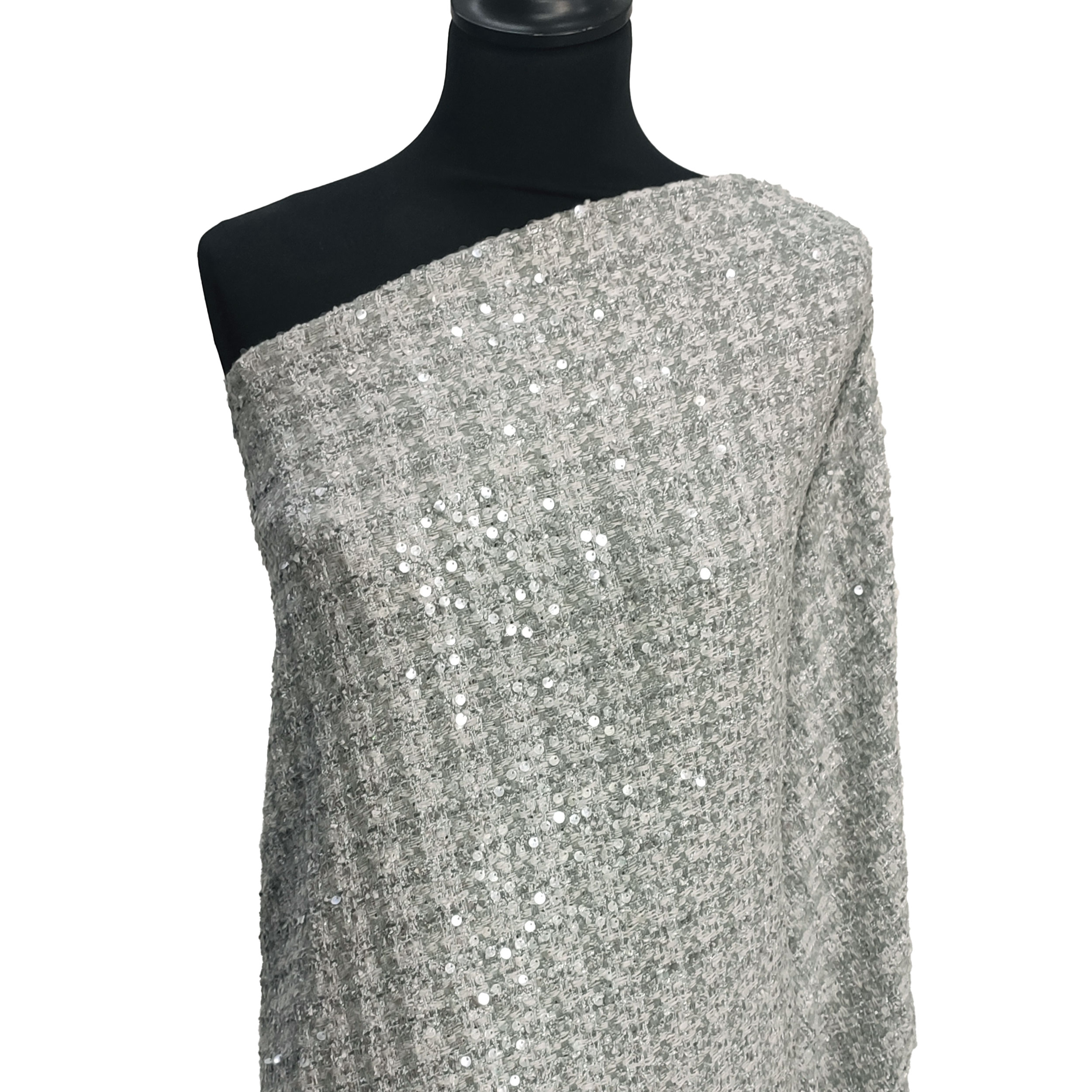 Jacquard Fashion gris clair avec paillettes