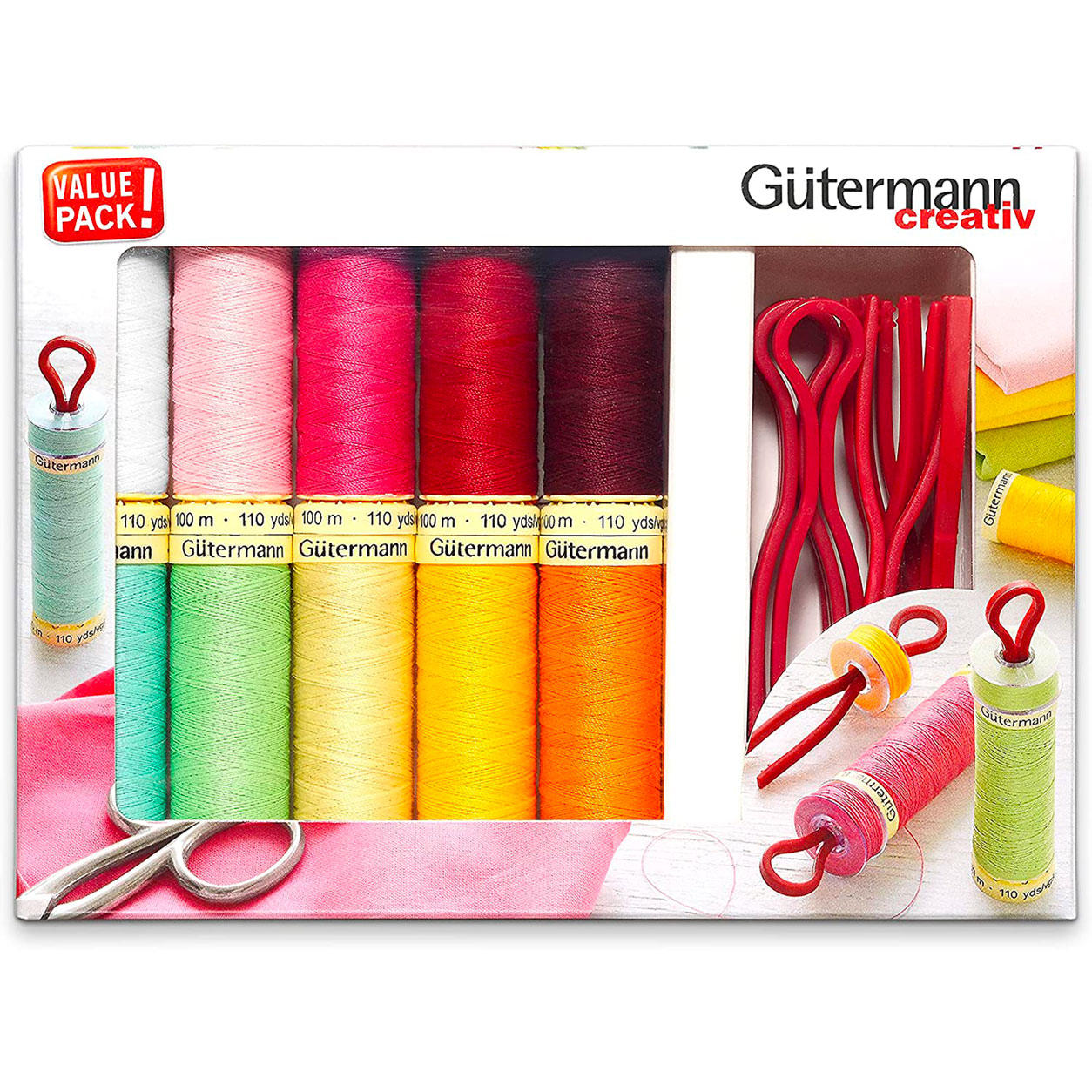 Gutermann Captador de Monos 10 Bobinas con 10 Portabobinas