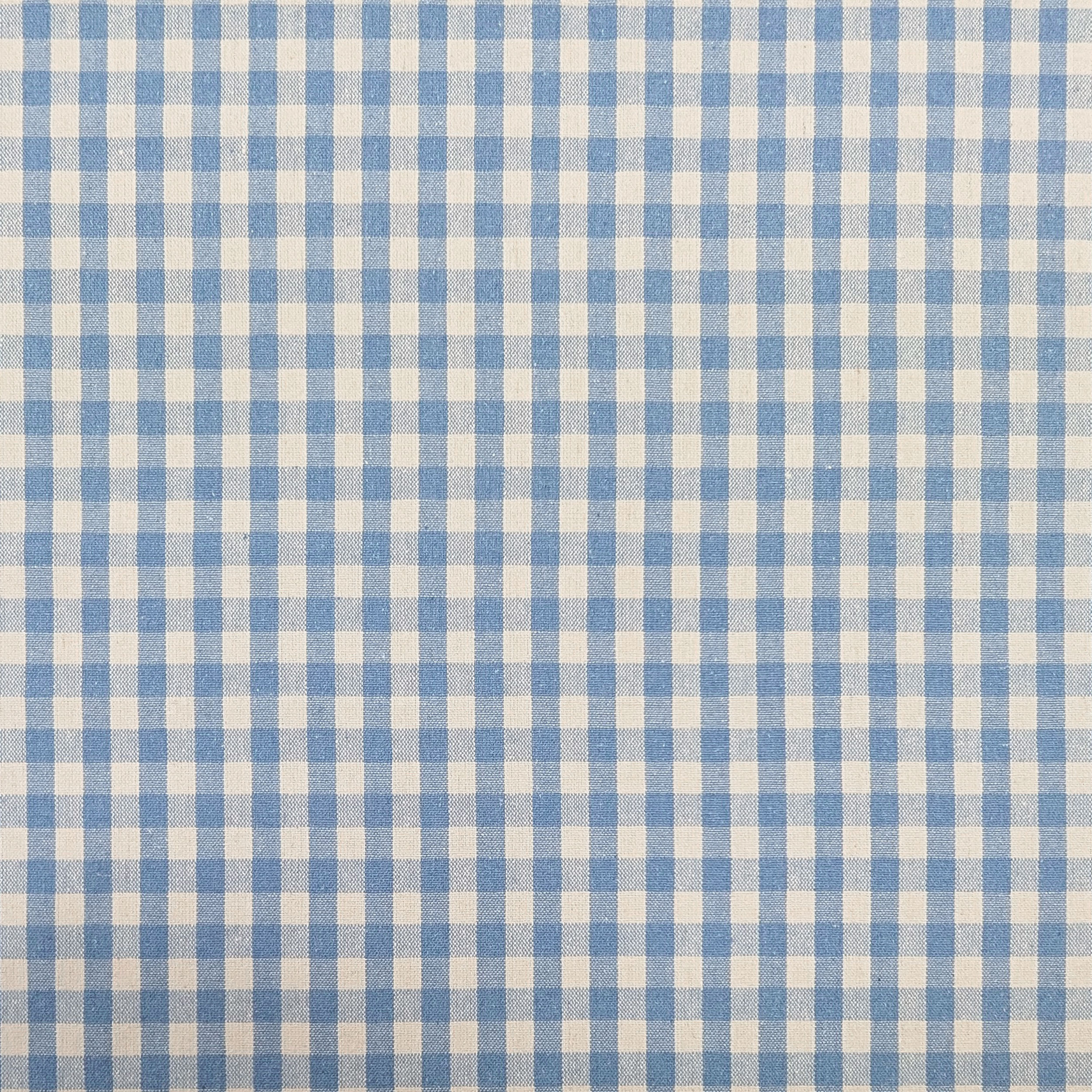Washed Cotton Yarn Dyed Blue Checks Image