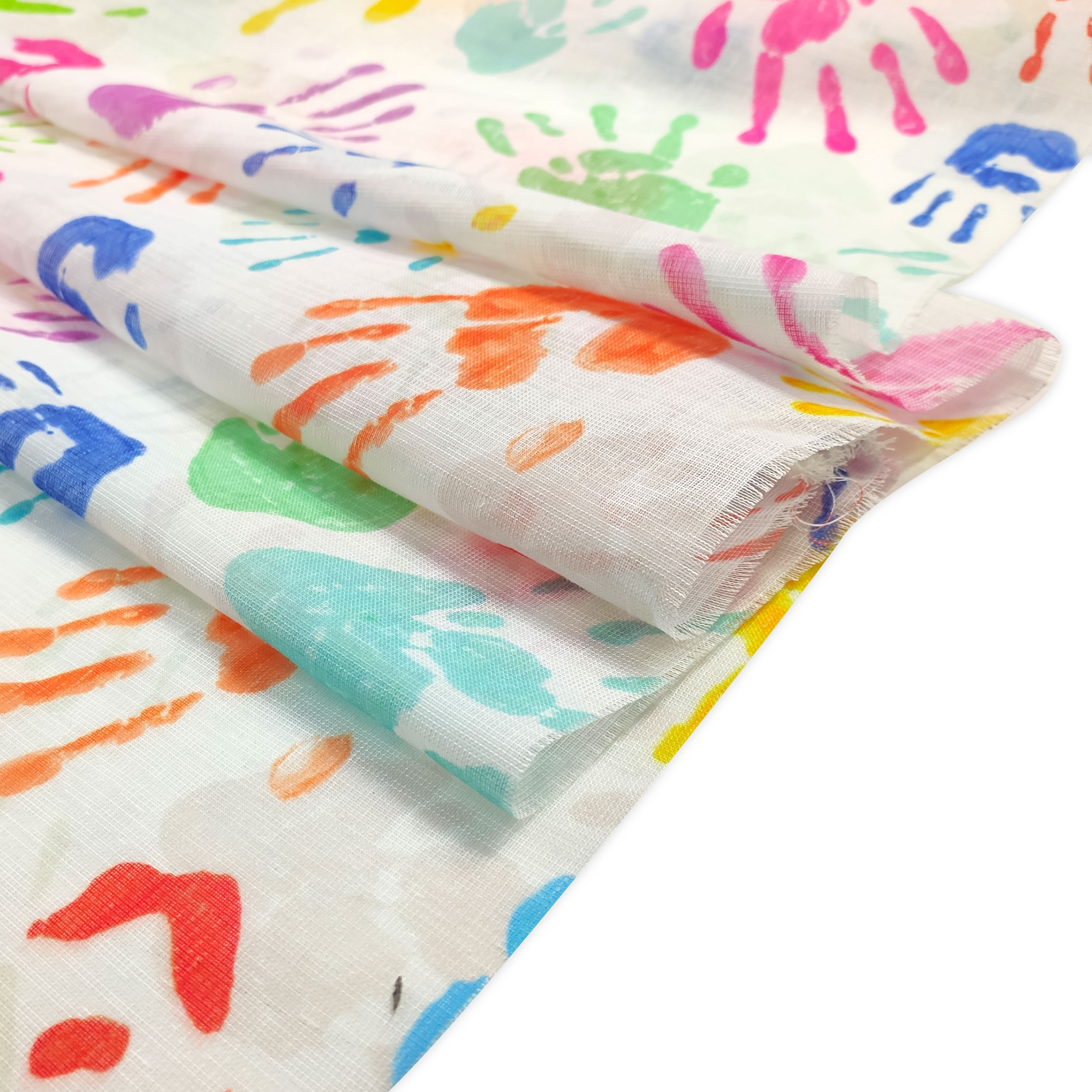 Tent Fabric Colourful Handprints