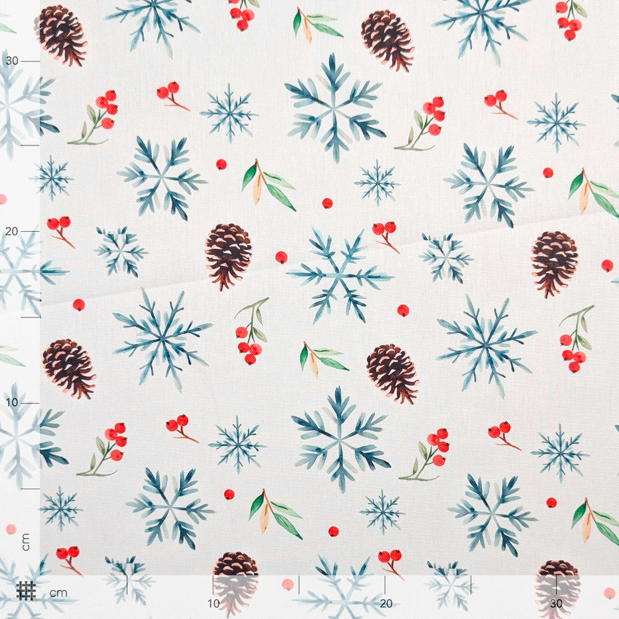 Panama Hat with Snowflake and Pine Cone Design Image