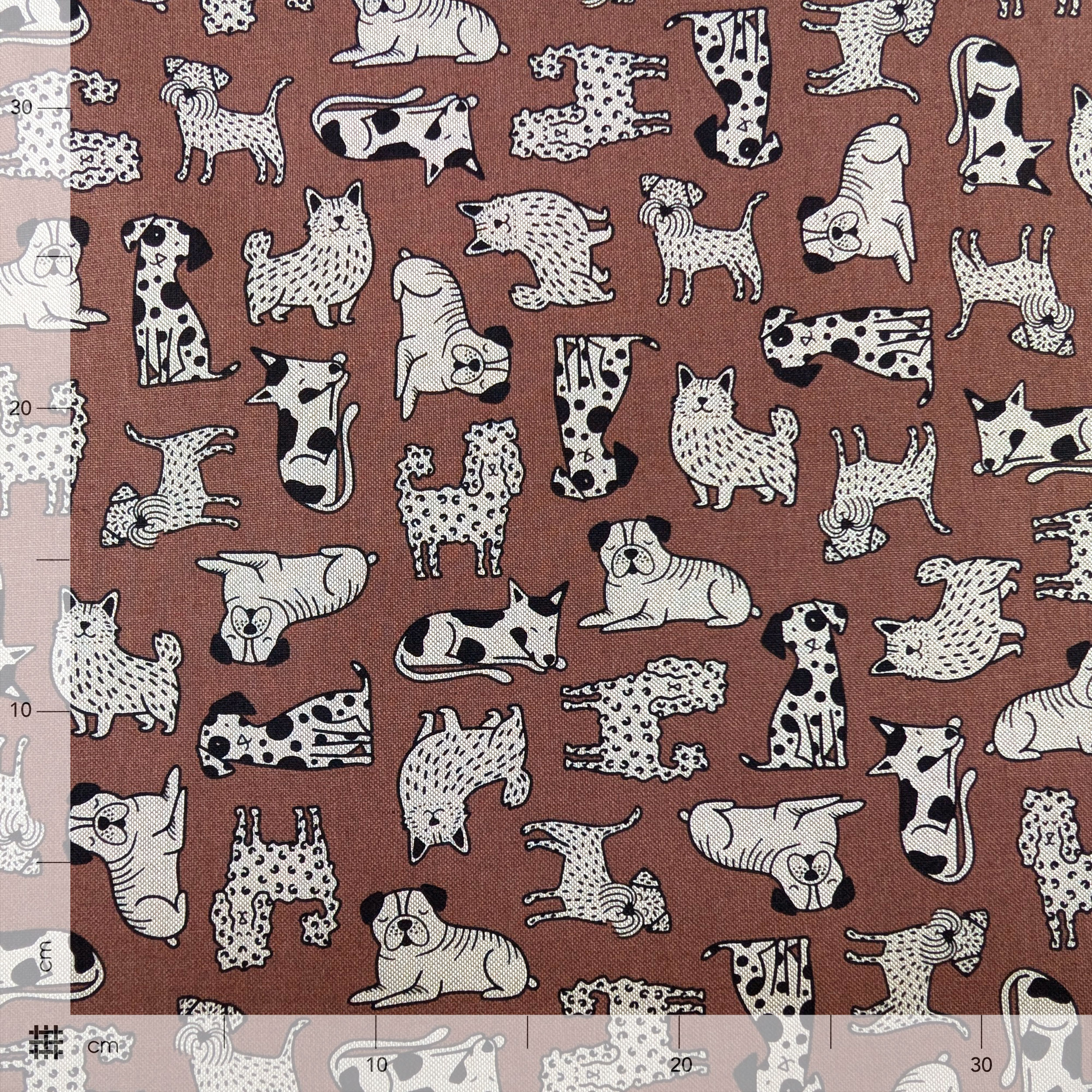 Panama Fabric Dogs Background Brick Image