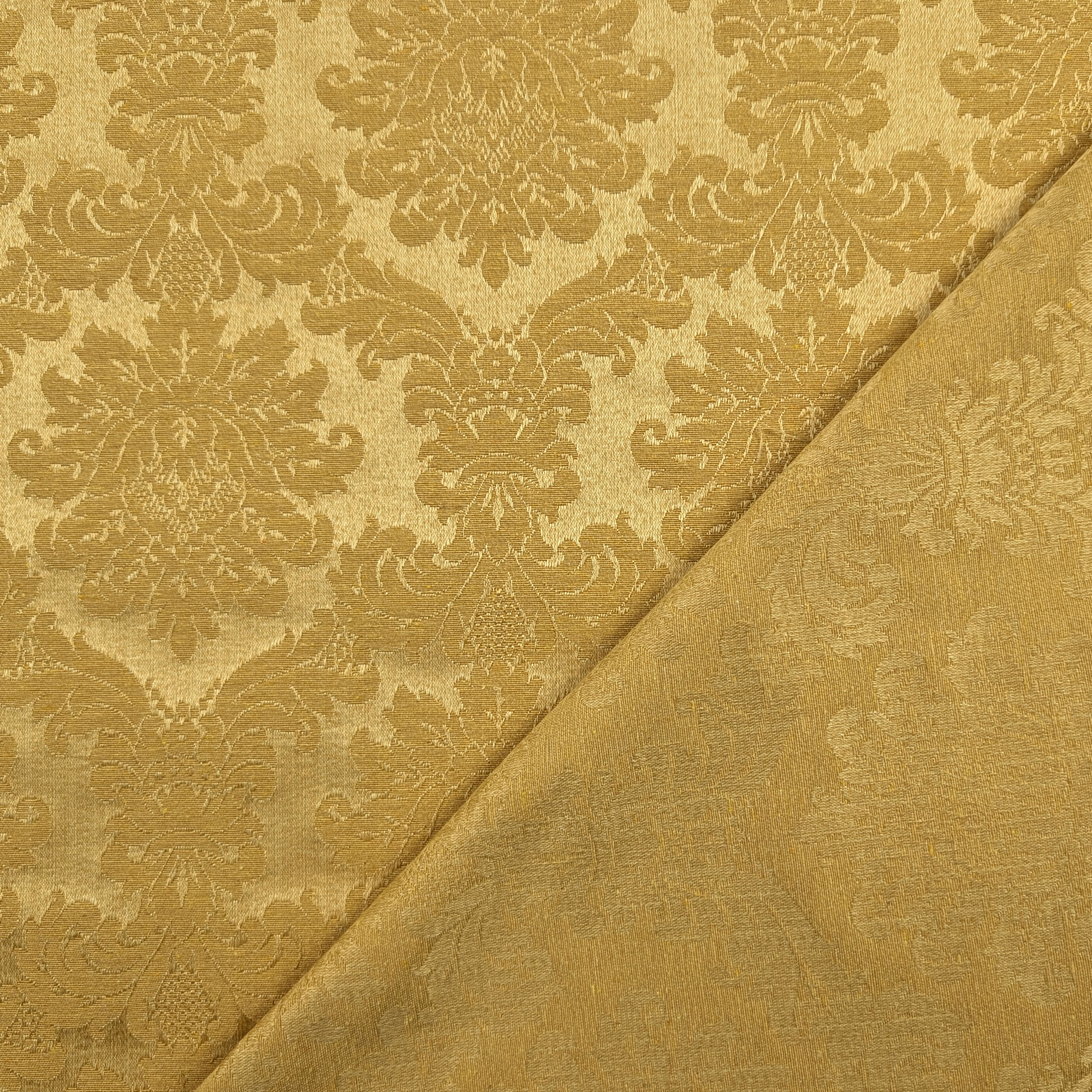 Yellow Damask Fabric Image
