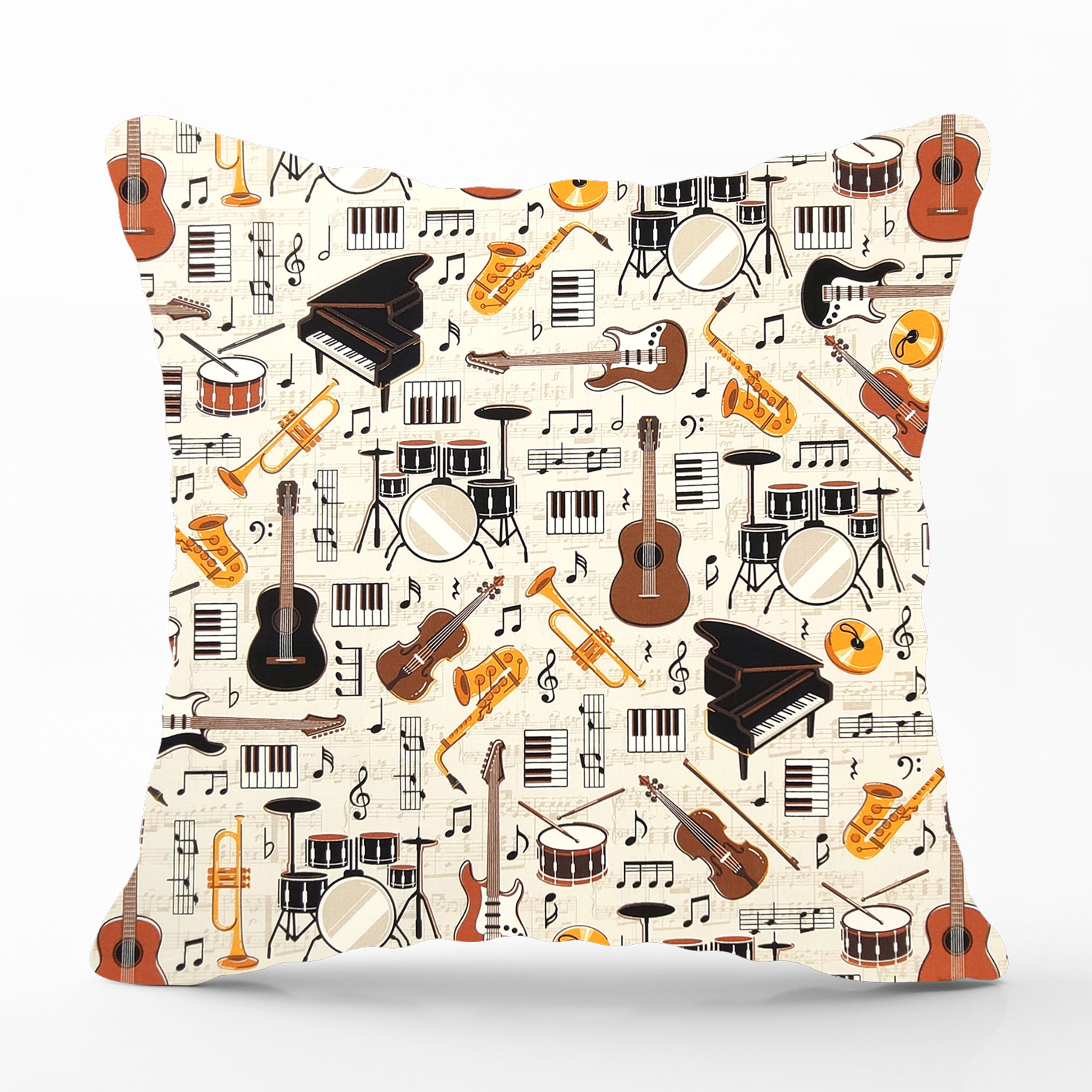 Instrument de musique Fantaisie Coussin Taie d'oreiller