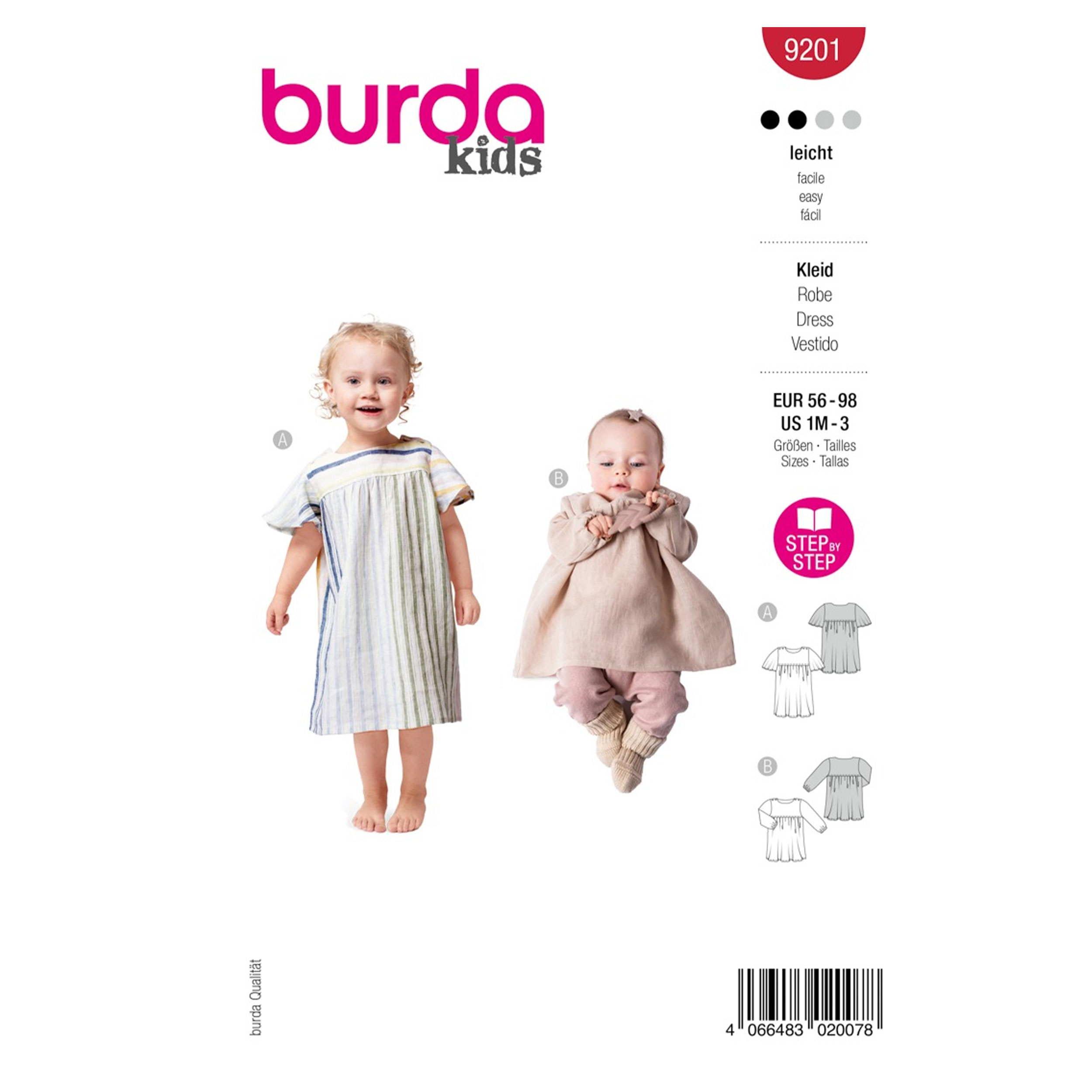 Burda Kids Easy Dress pattern Image