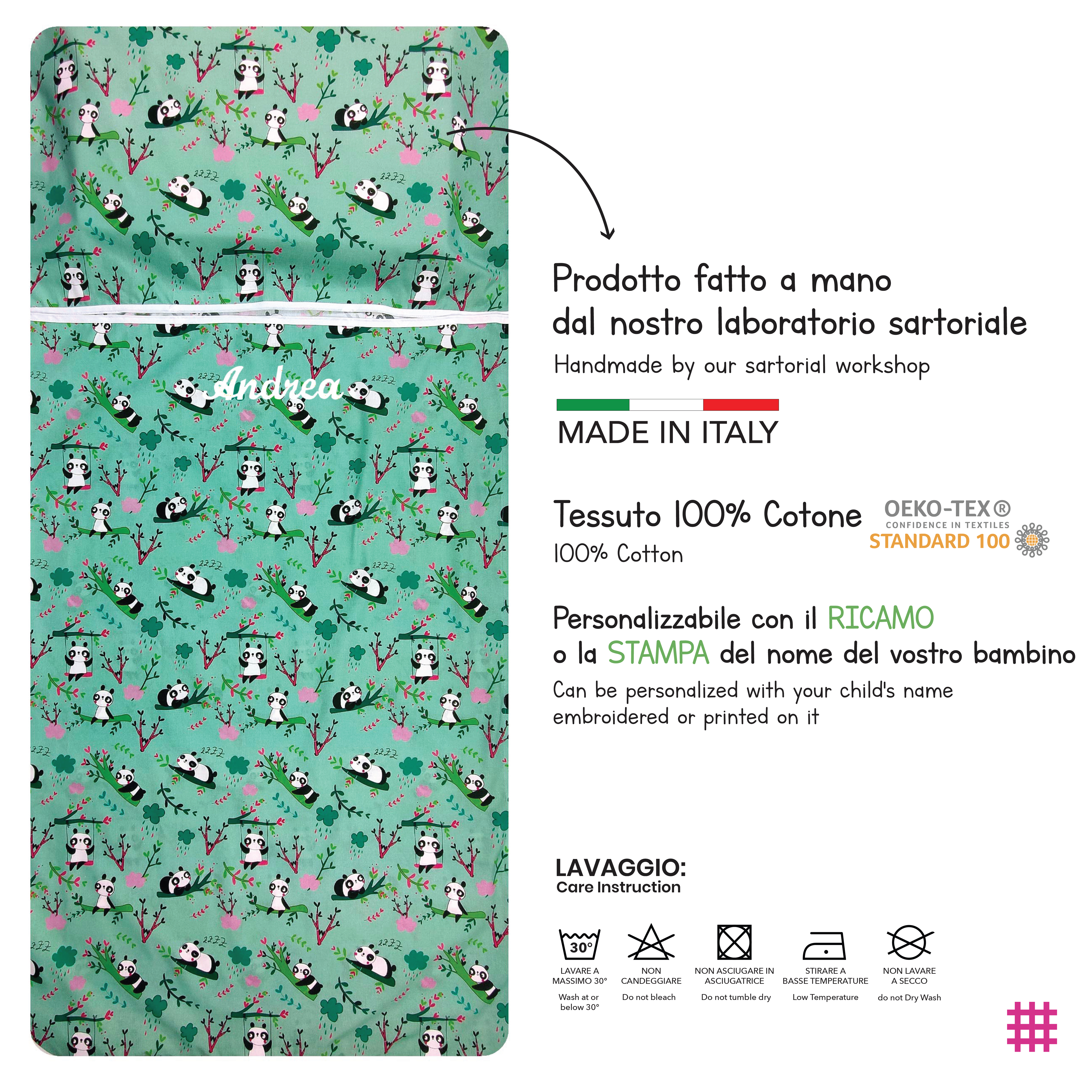 Cute Pandas Summer Baby Sleeping Bag Image