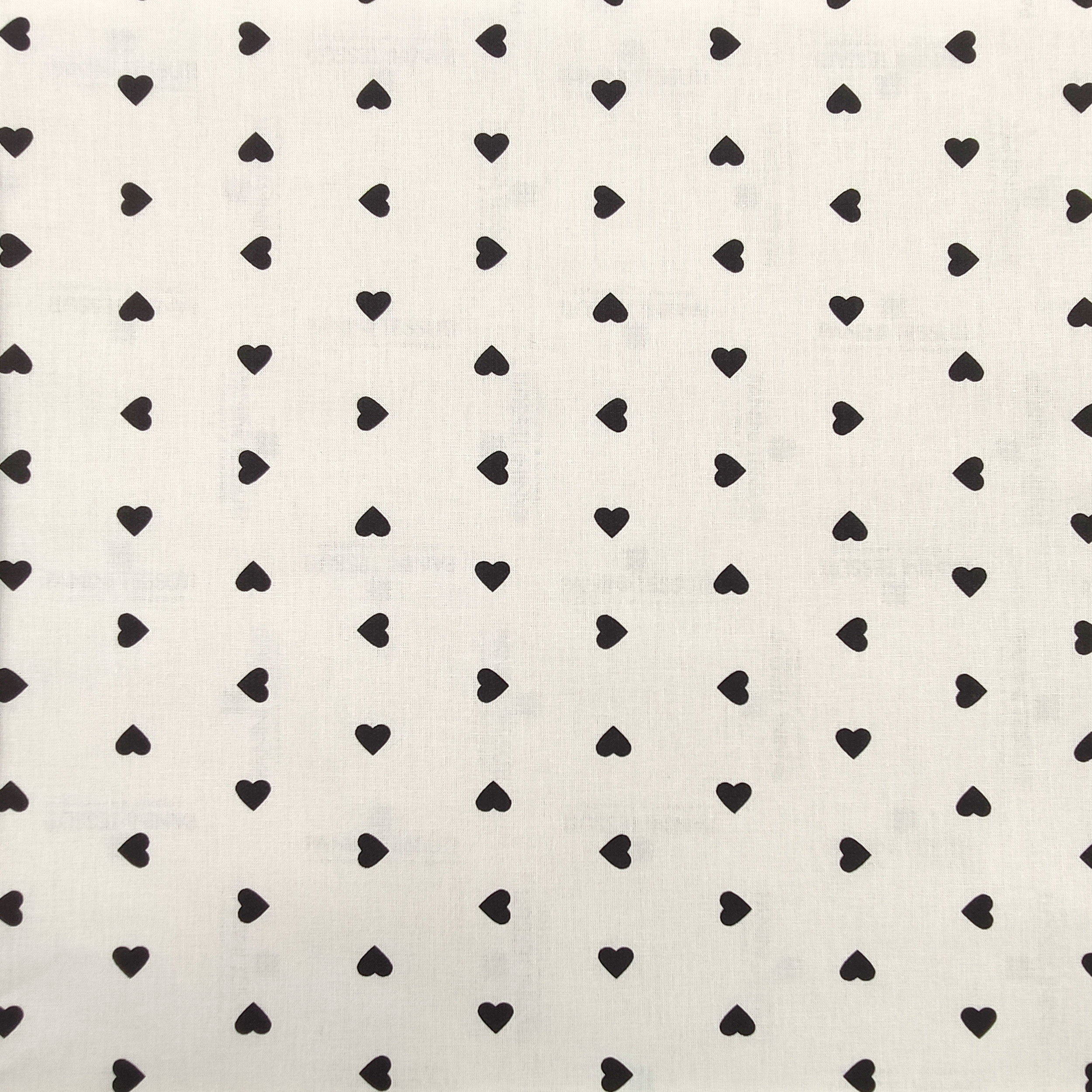 Tela de algodón Corazones Fondo blanco 3