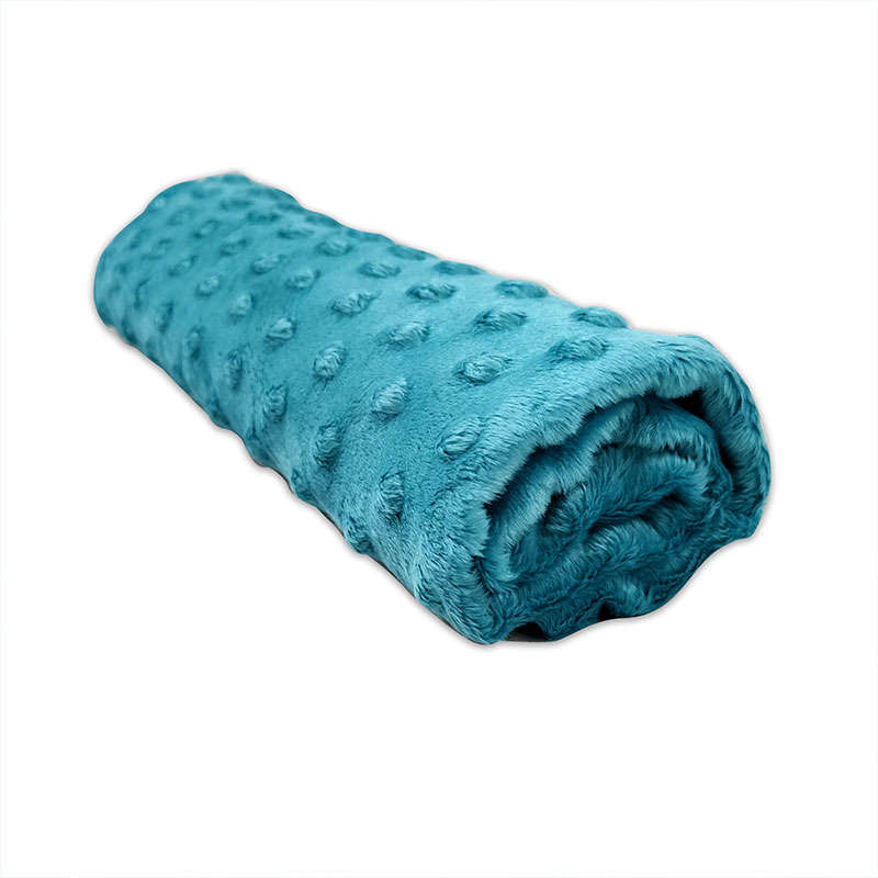 Ritaglio Minky Dots Peluche Turchese 50 x 150 cm Image