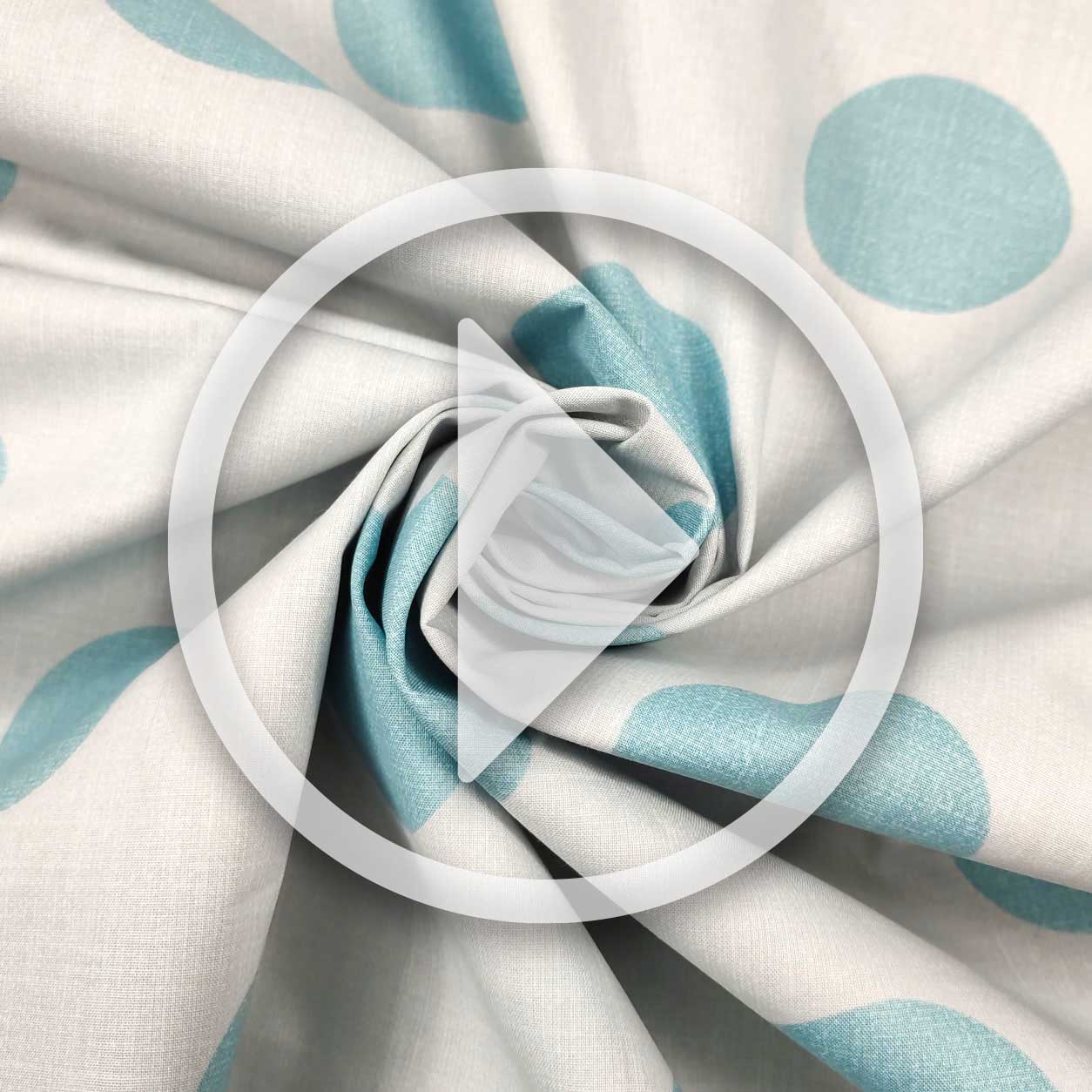 Tissu de coton bleu bulles Image