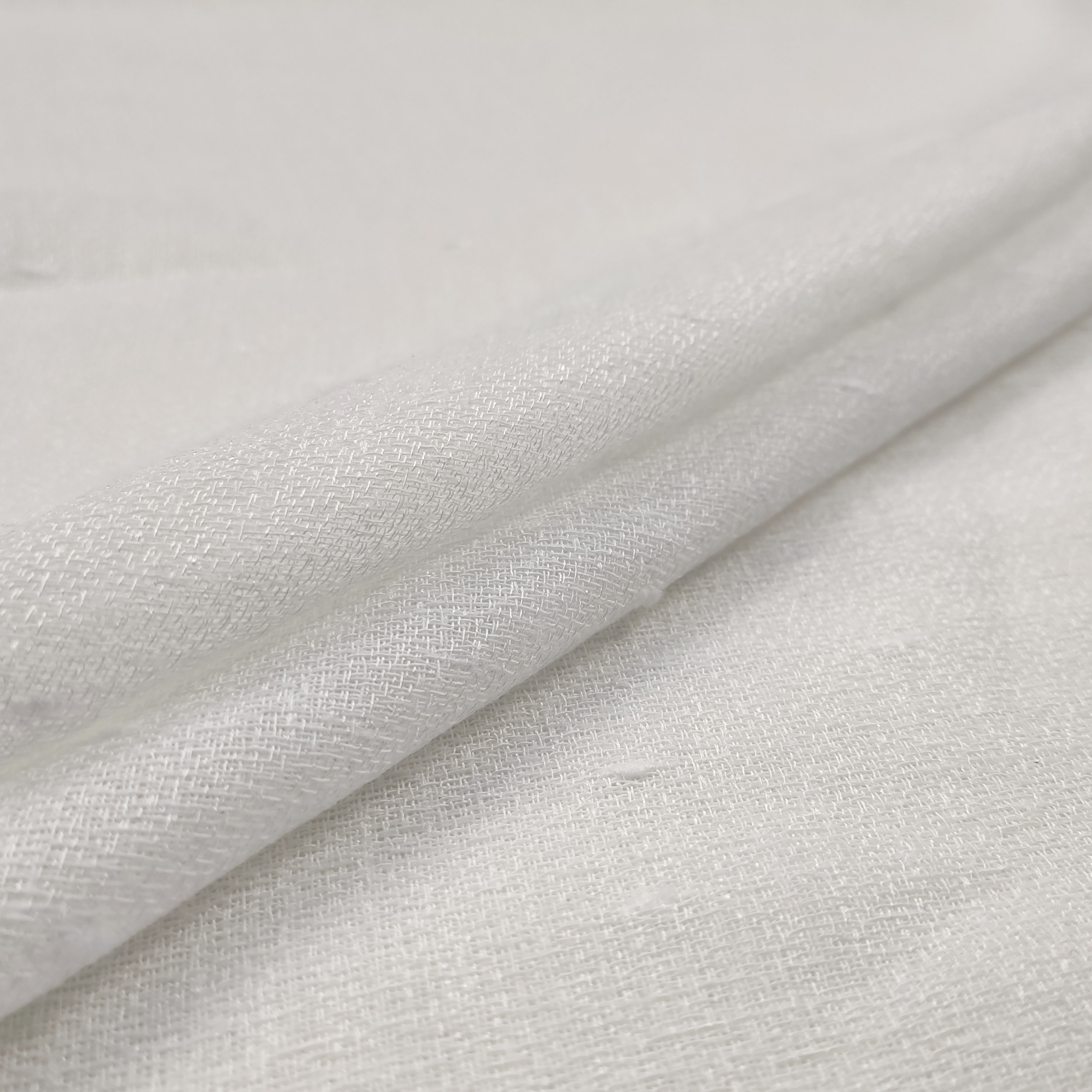 Tissu de rideau floqué naturel