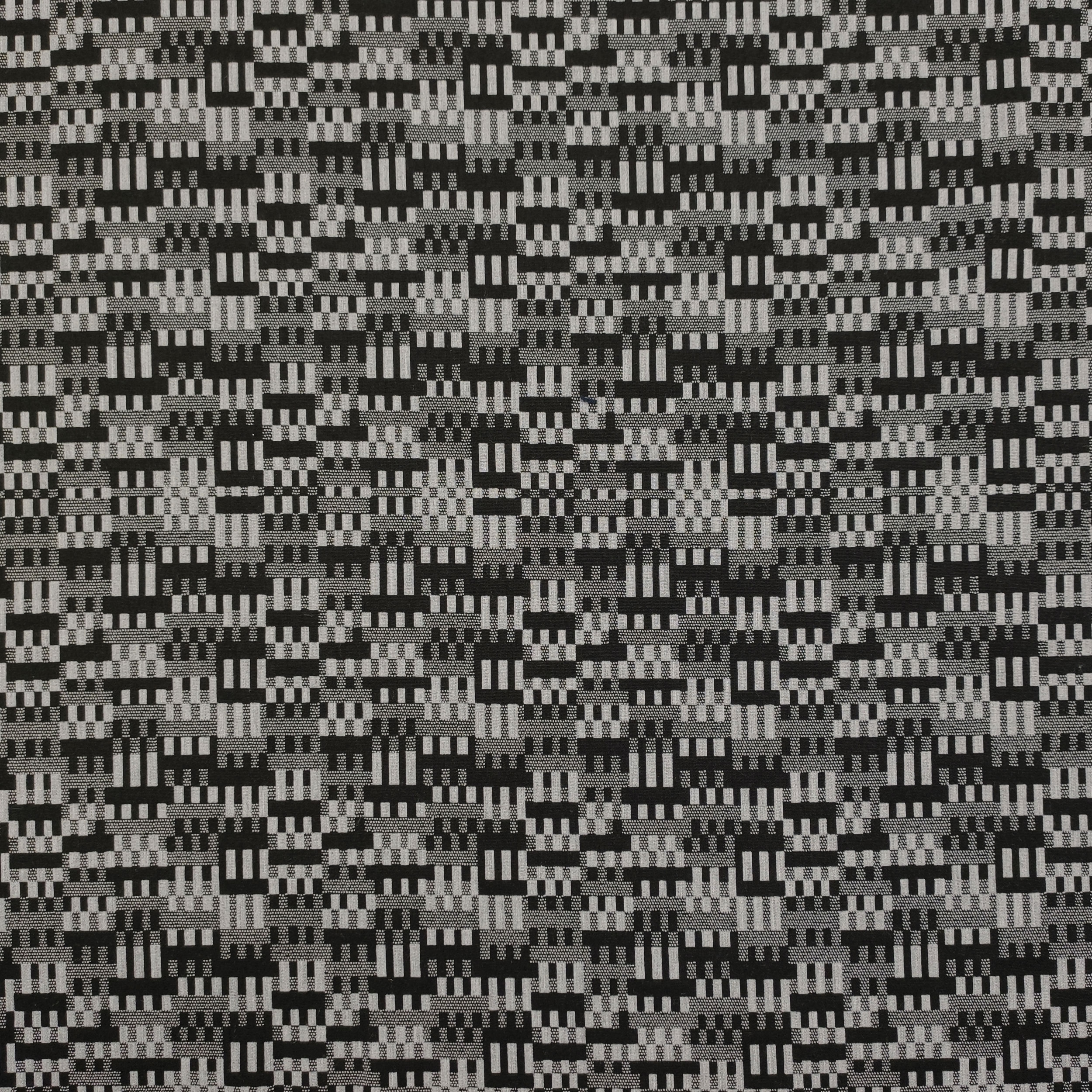 Grau und Schwarz gemischte Baumwolle Geometry Scamp
