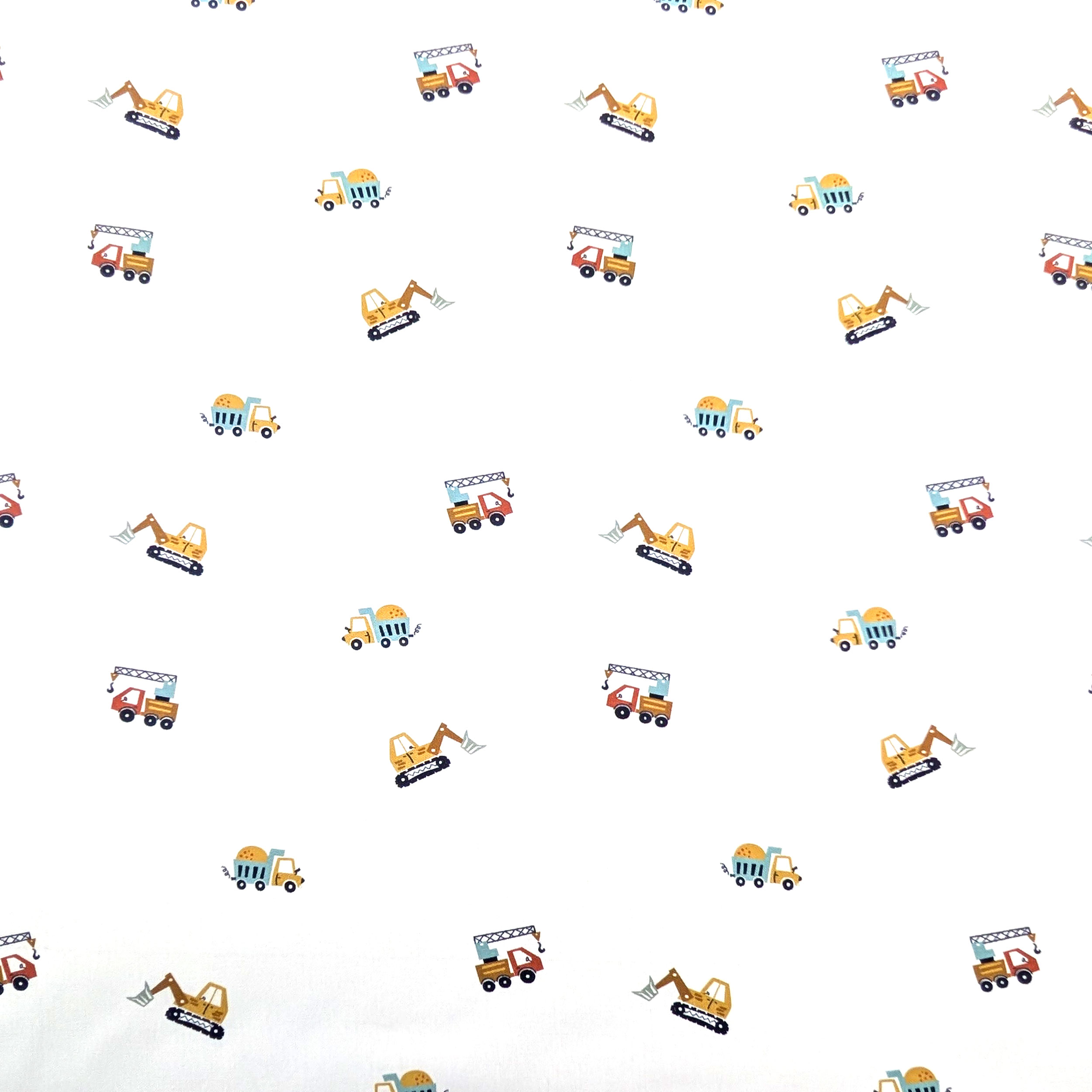 Popeline Planierraupen und Kräne Weißer Hintergrund