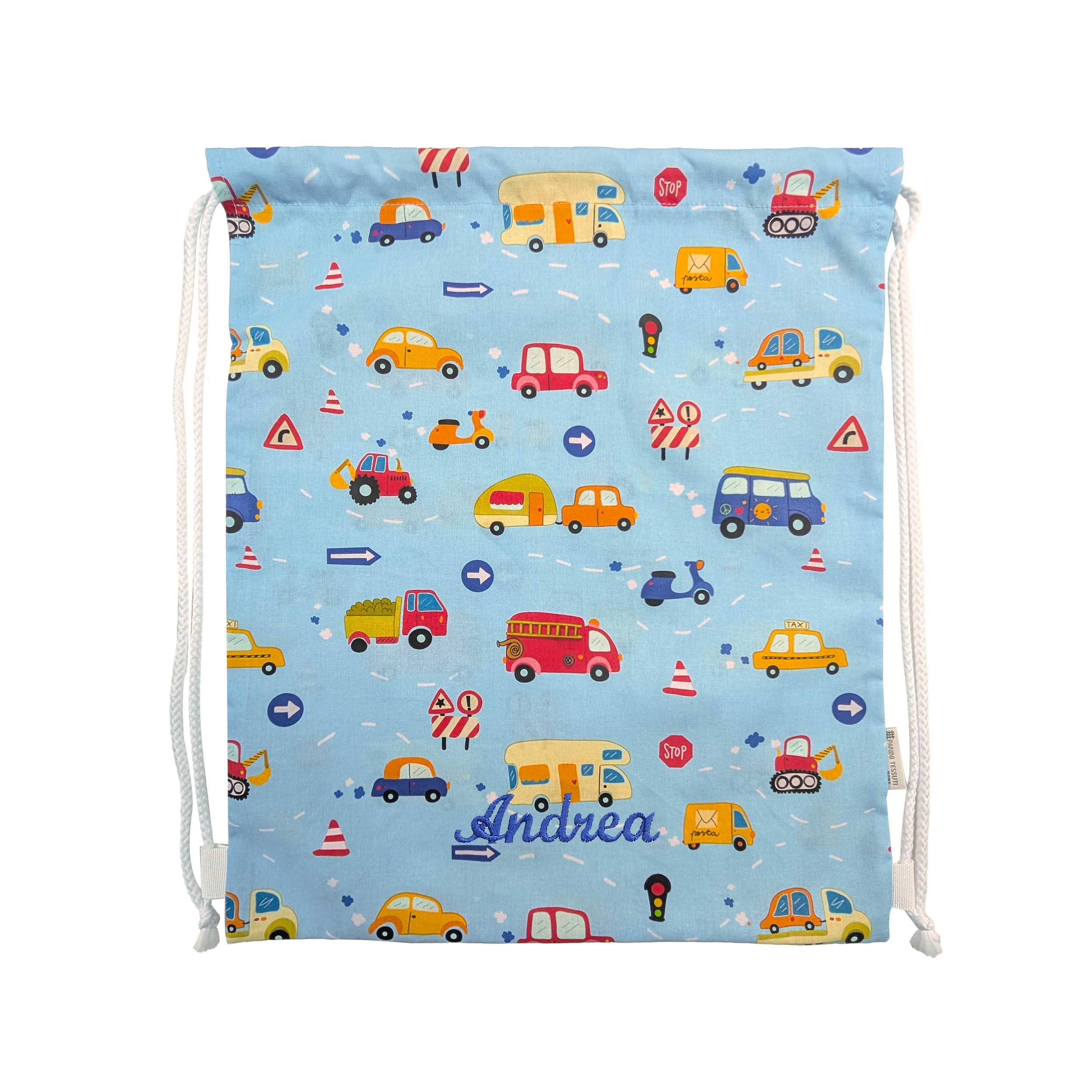 Sac à dos de voiture pour l'école maternelle Fond bleu Image