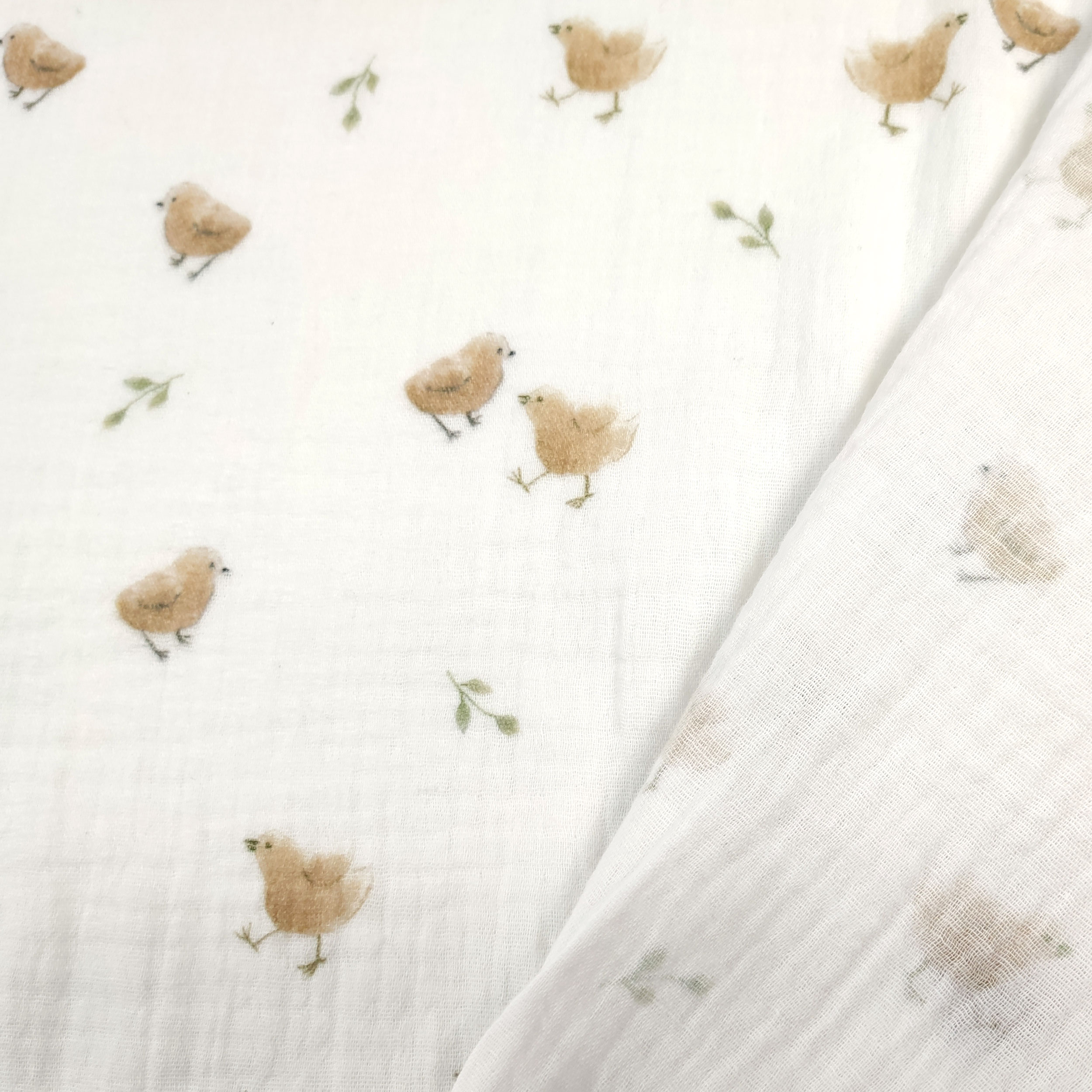 Cotton Muslin Birds Image