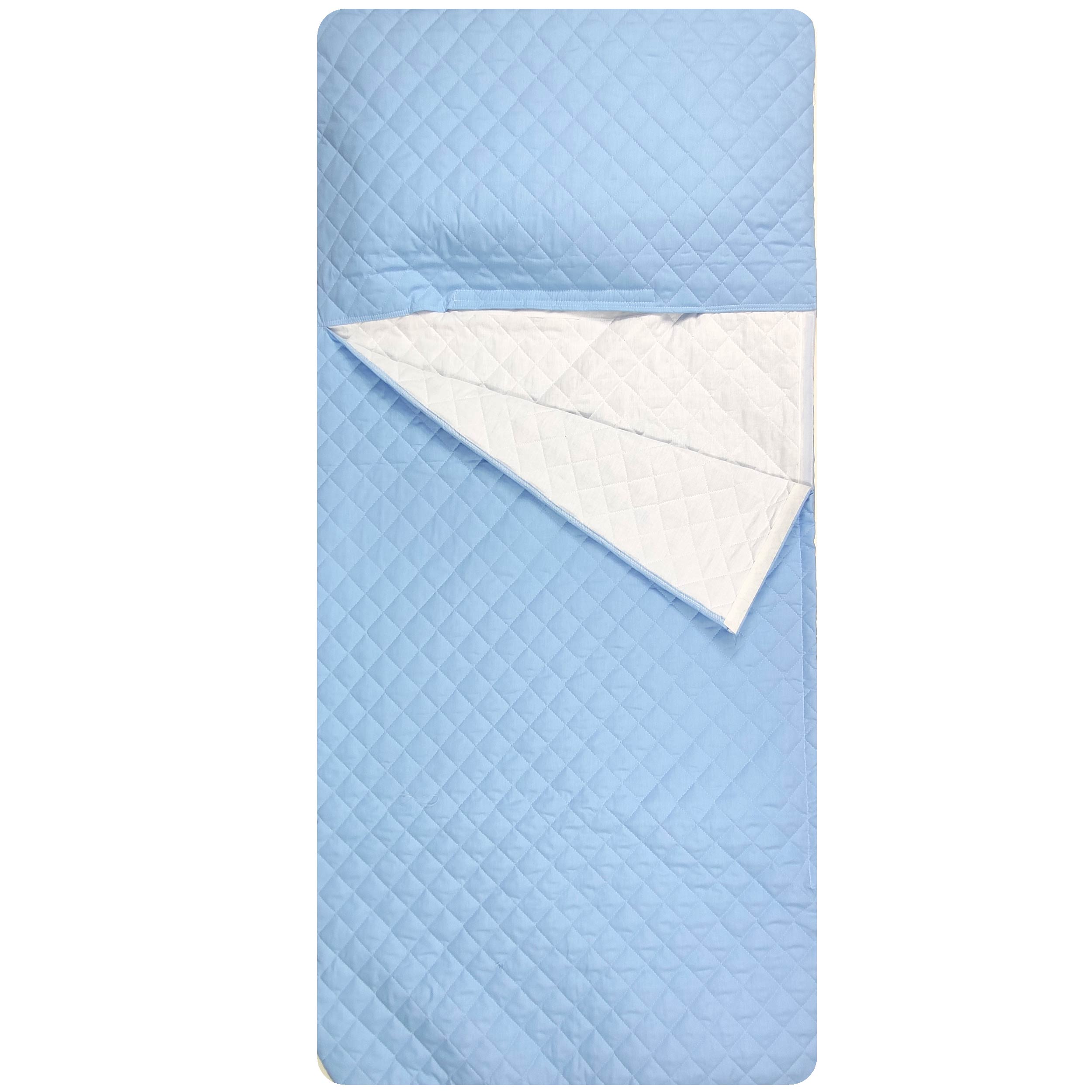Sac de couchage bleu uni