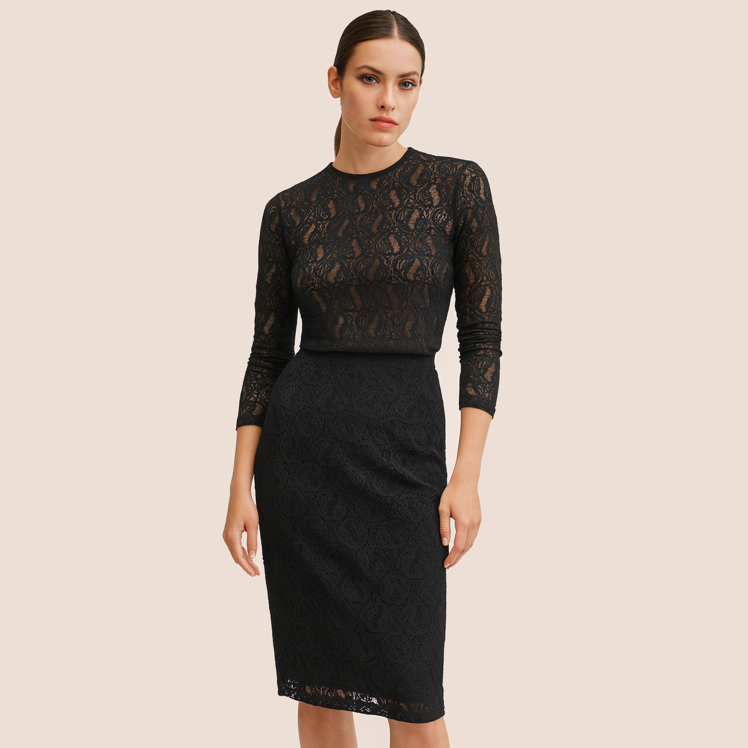 Bi-elastic Double Edge Lace Black Image