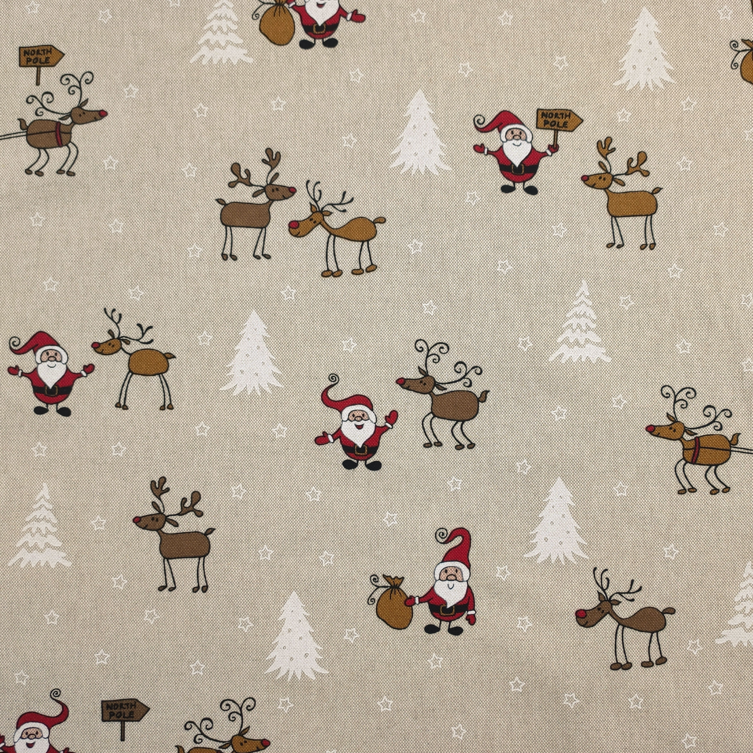 Tissu de Panama Père Noël au Pôle Nord