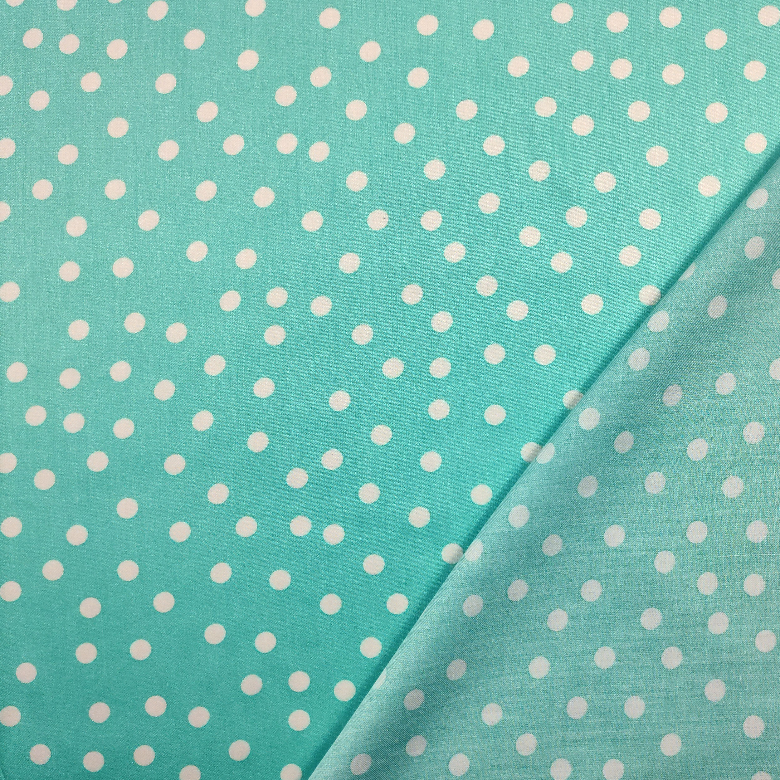 Ensemble en satin de coton à pois blancs