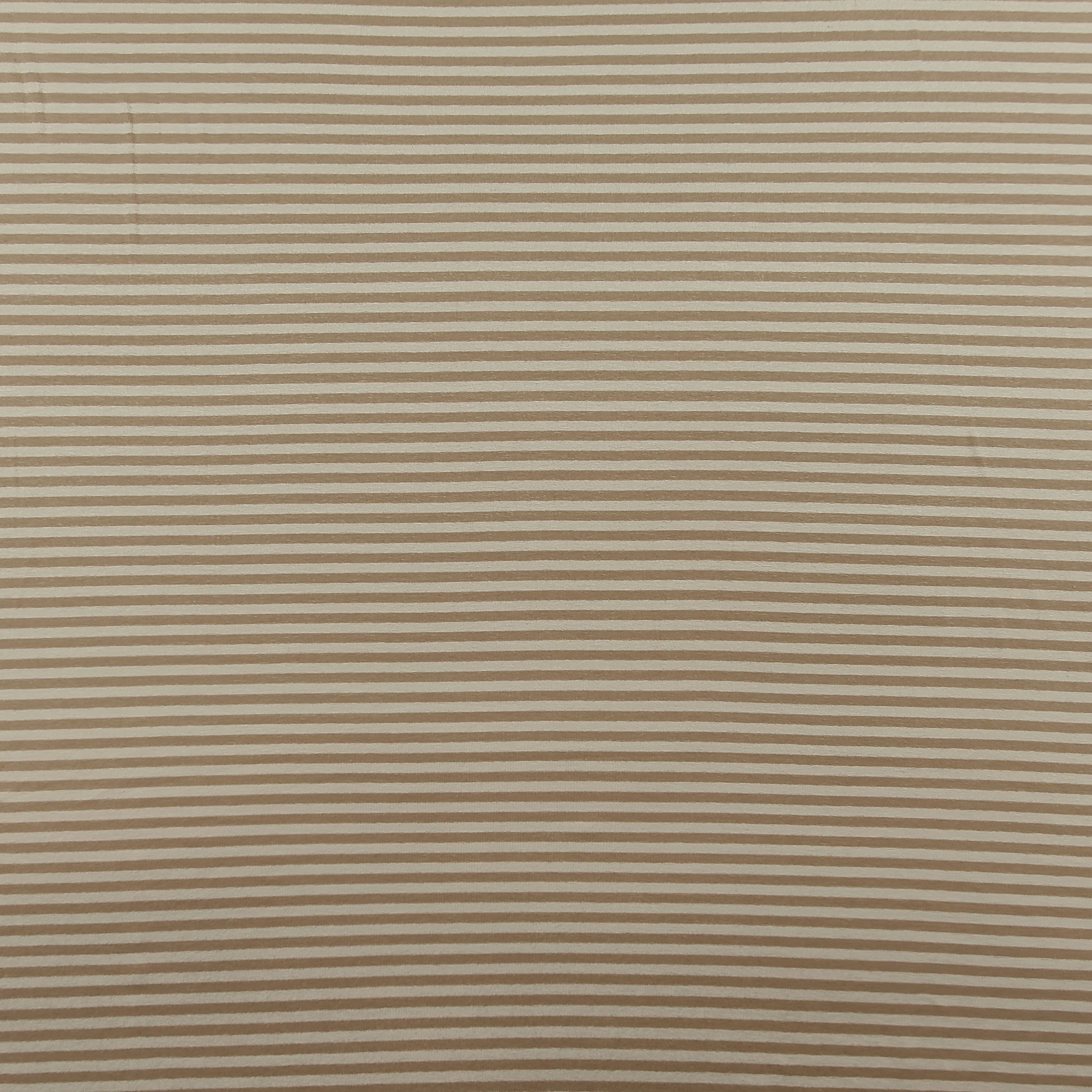 Kamel und Beige gestreifter Jersey