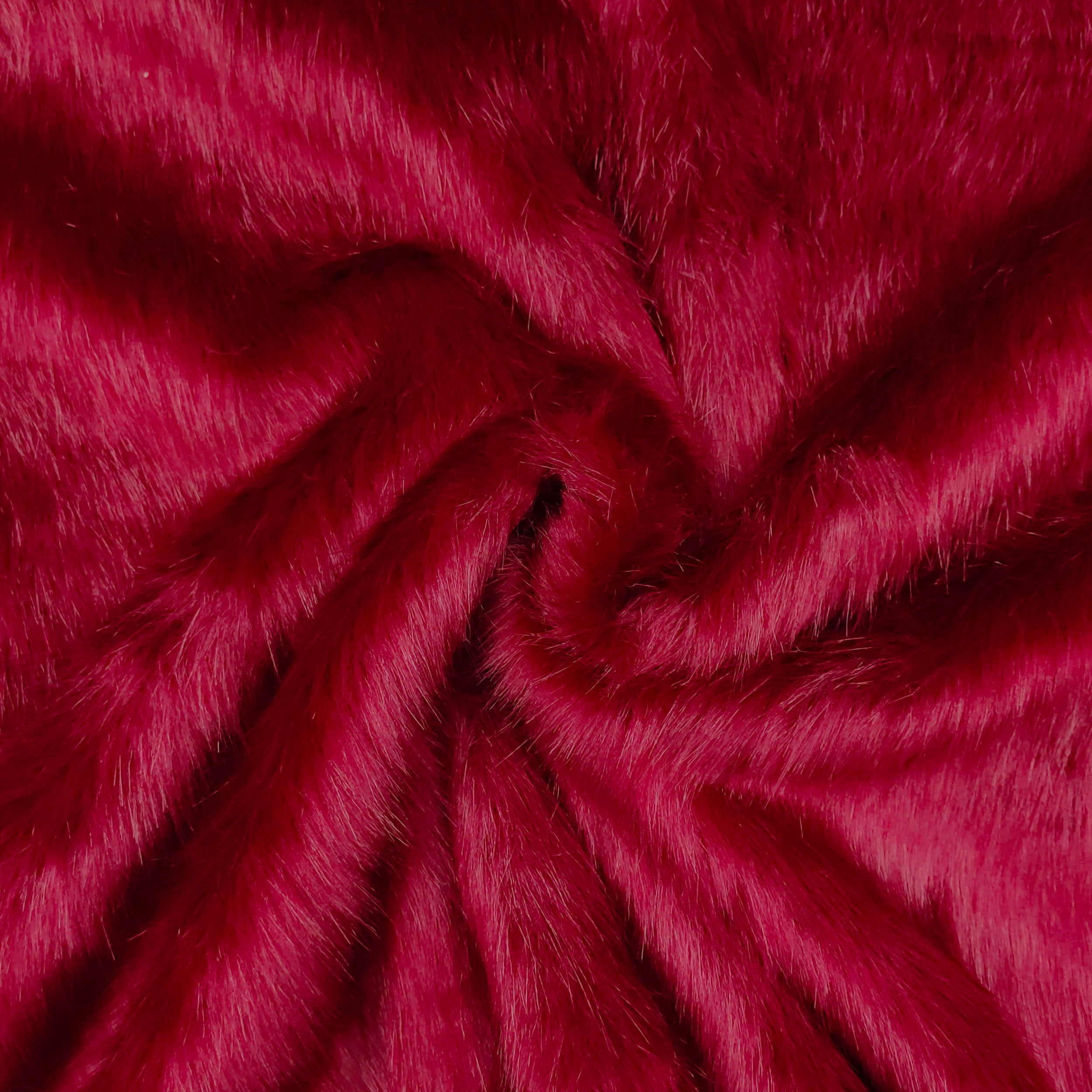 Tejido de abrigo largo rojo burdeos