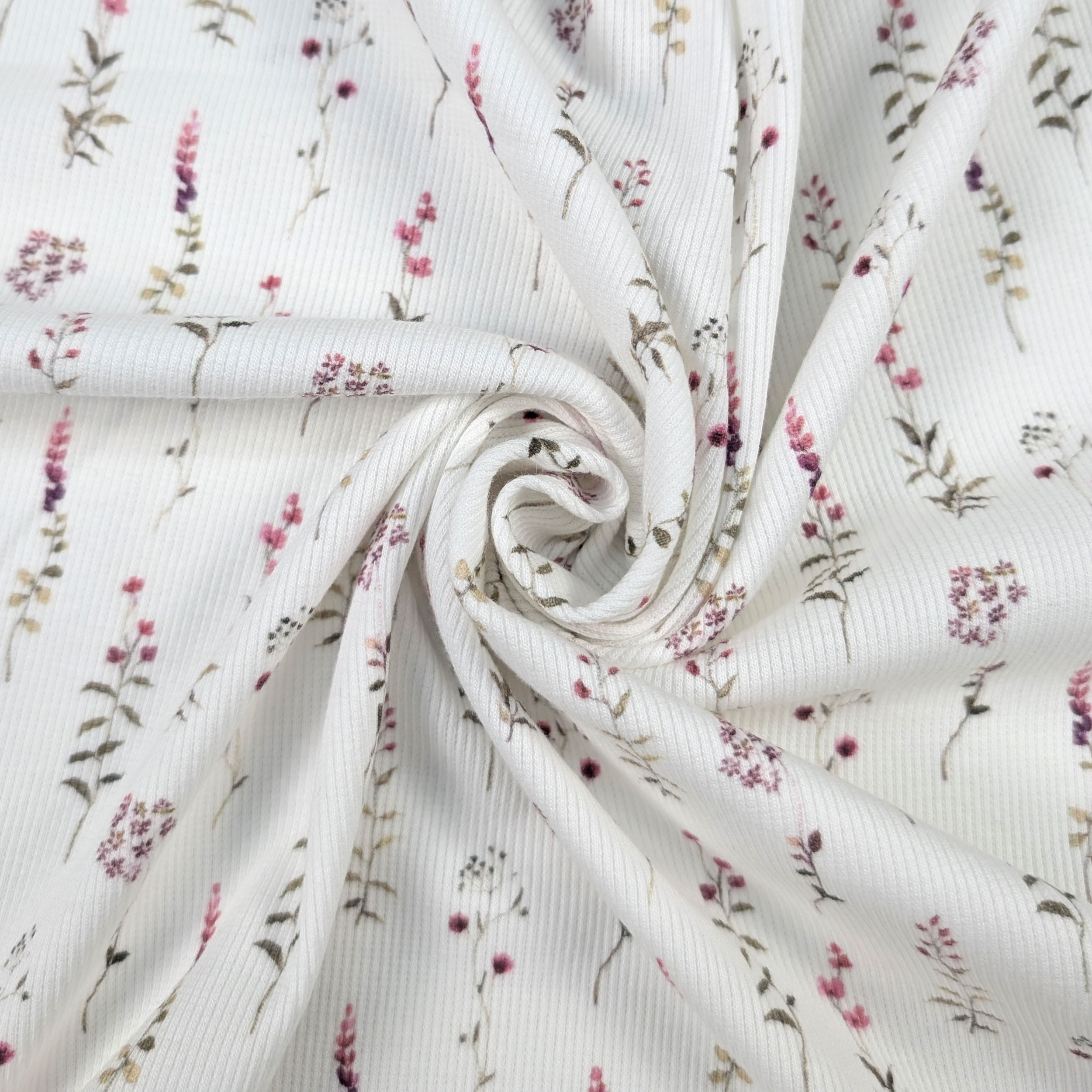Jersey Floral Pattern White Background Image