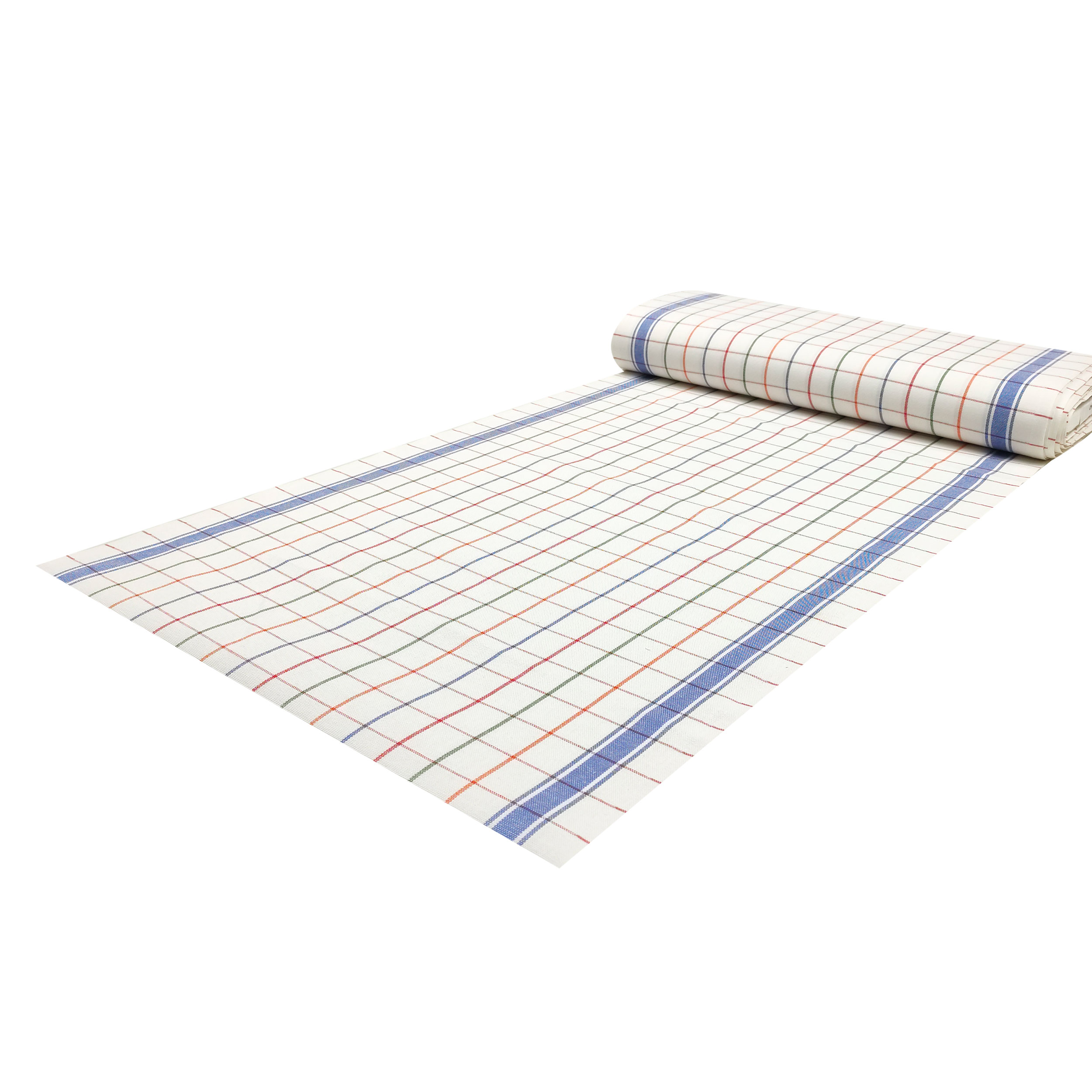 Fabric for Double-Edged Tea Towels Blue with Stripes
