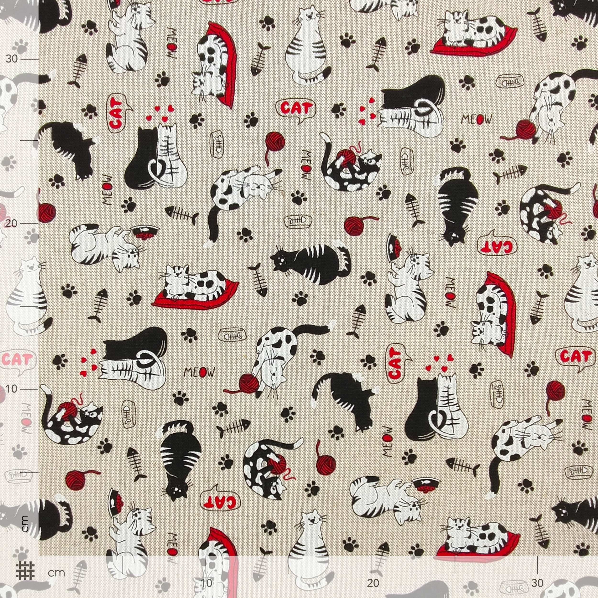 Mixed Cotton Cat fabric
