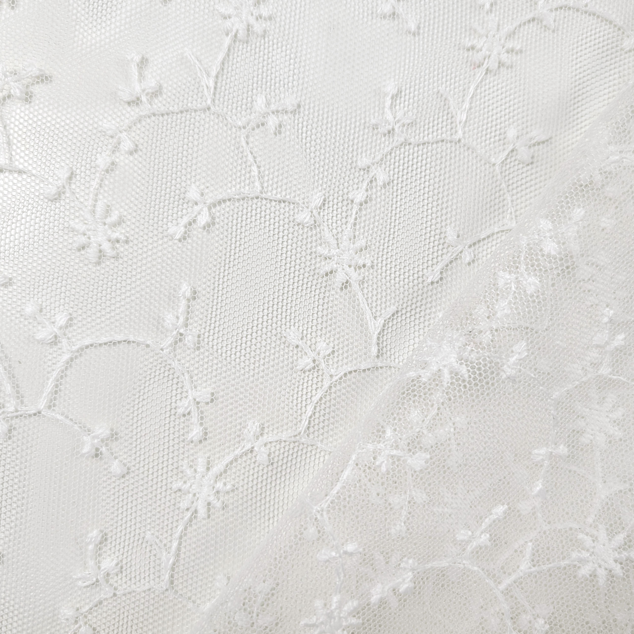 Lace Tulle Curtain Fabric with Stars Image