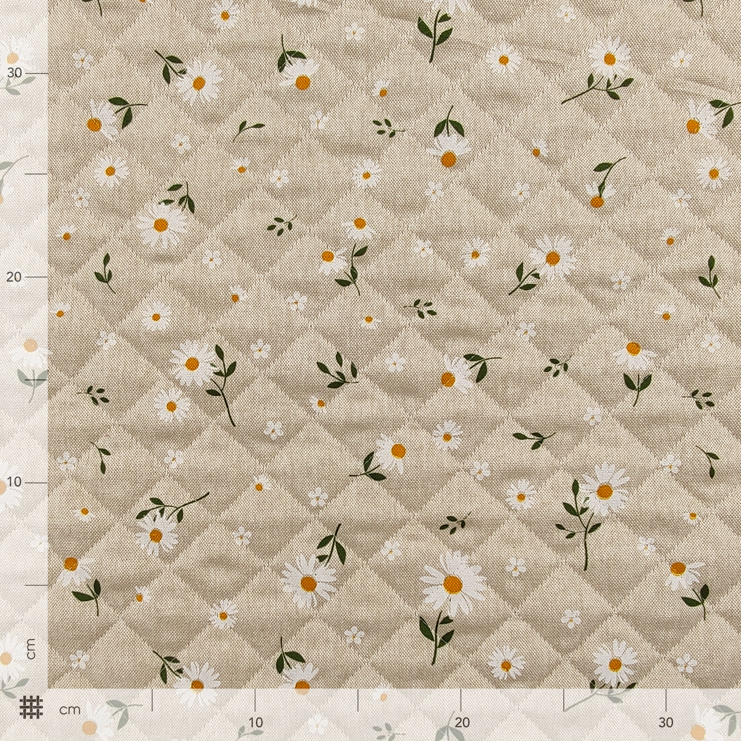 Small Daisies Quilted Fabric Image