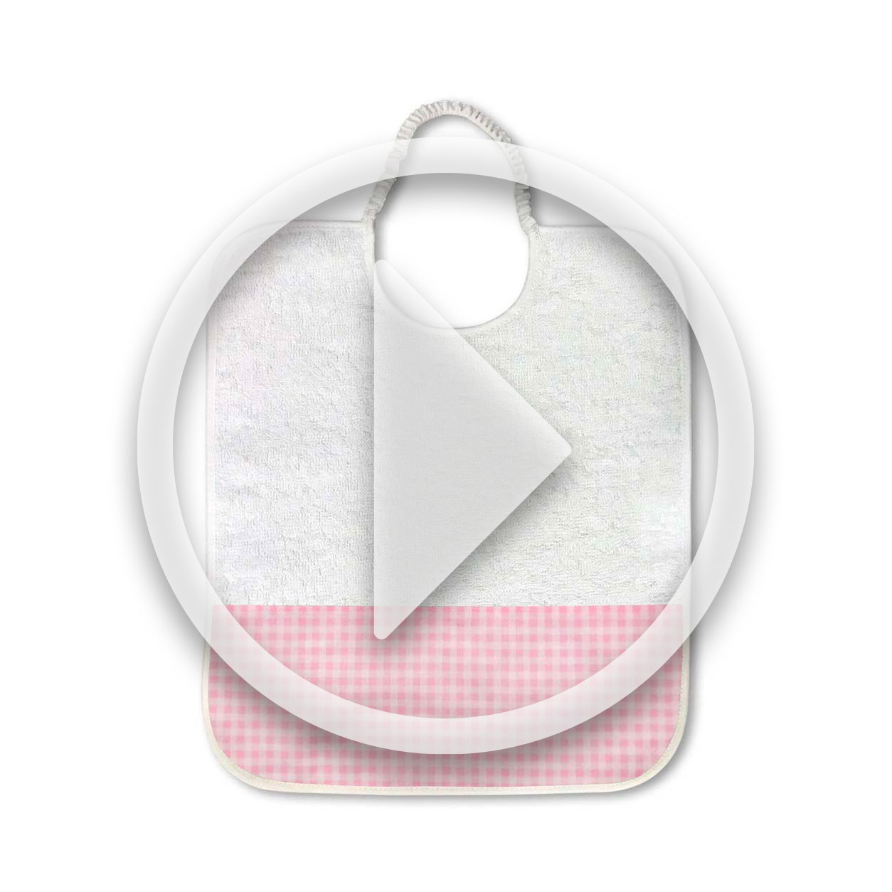 Bavoir à carreaux rose Image