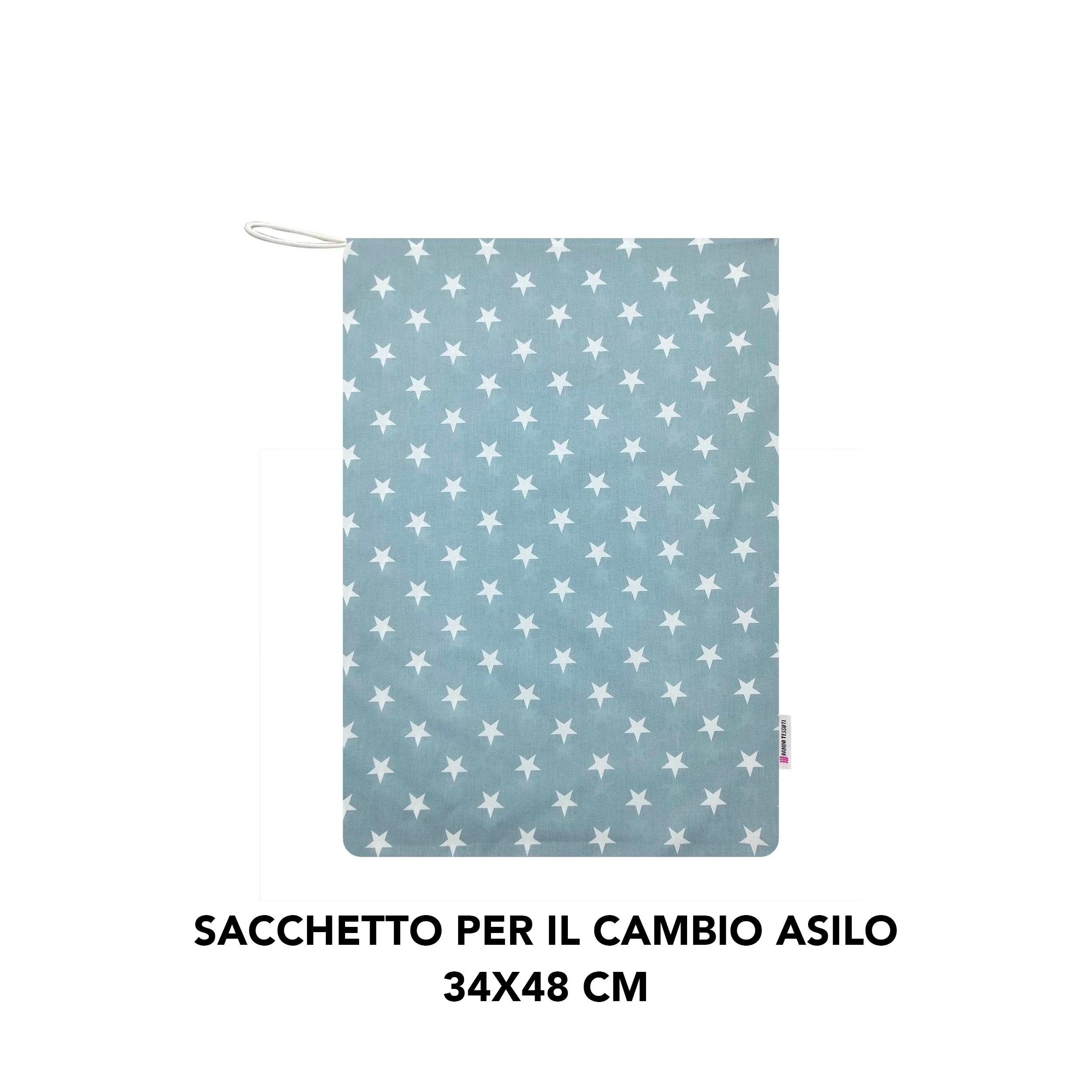 Sac à langer pour l'école maternelle Étoiles blanches sur fond bleu