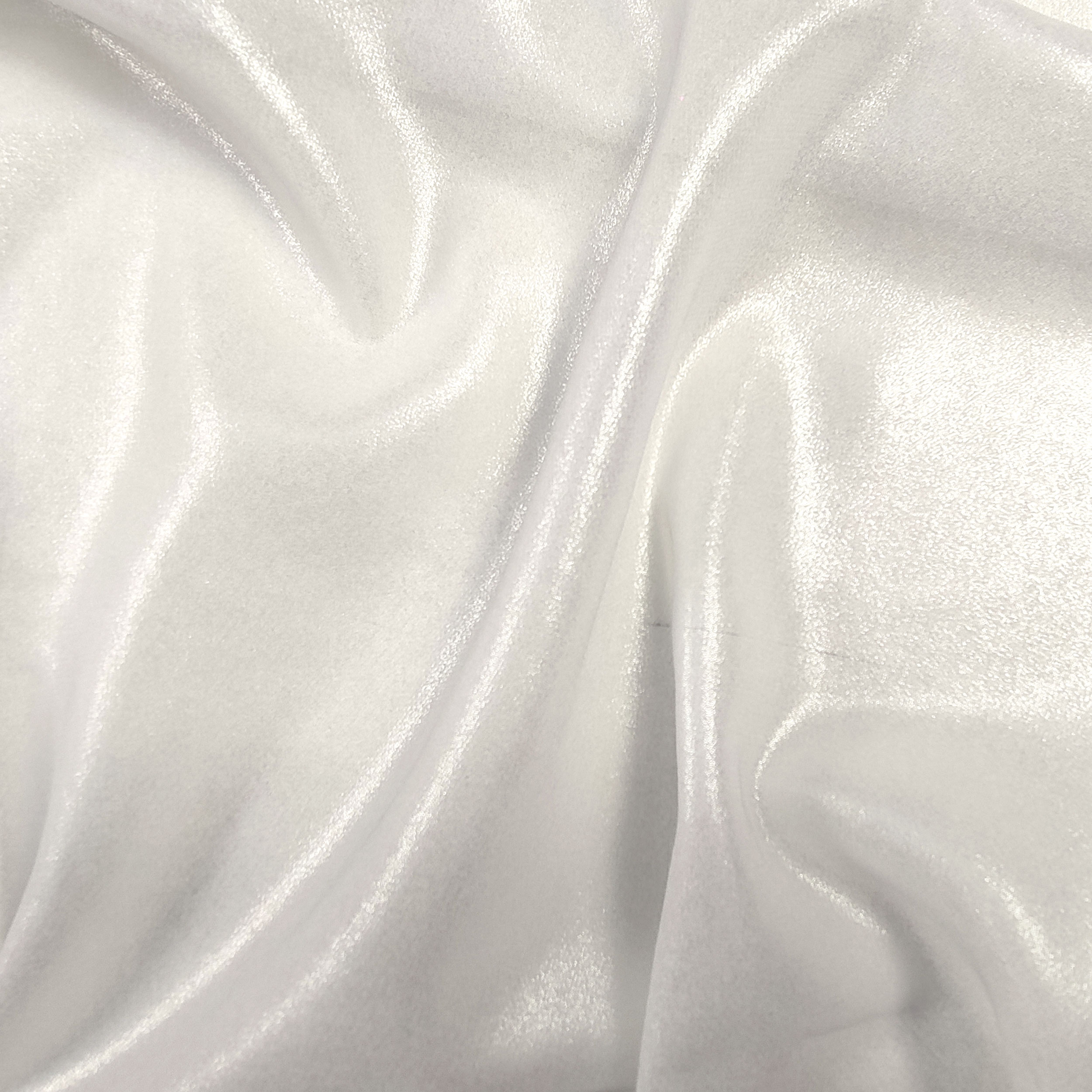 Georgette laminée blanche