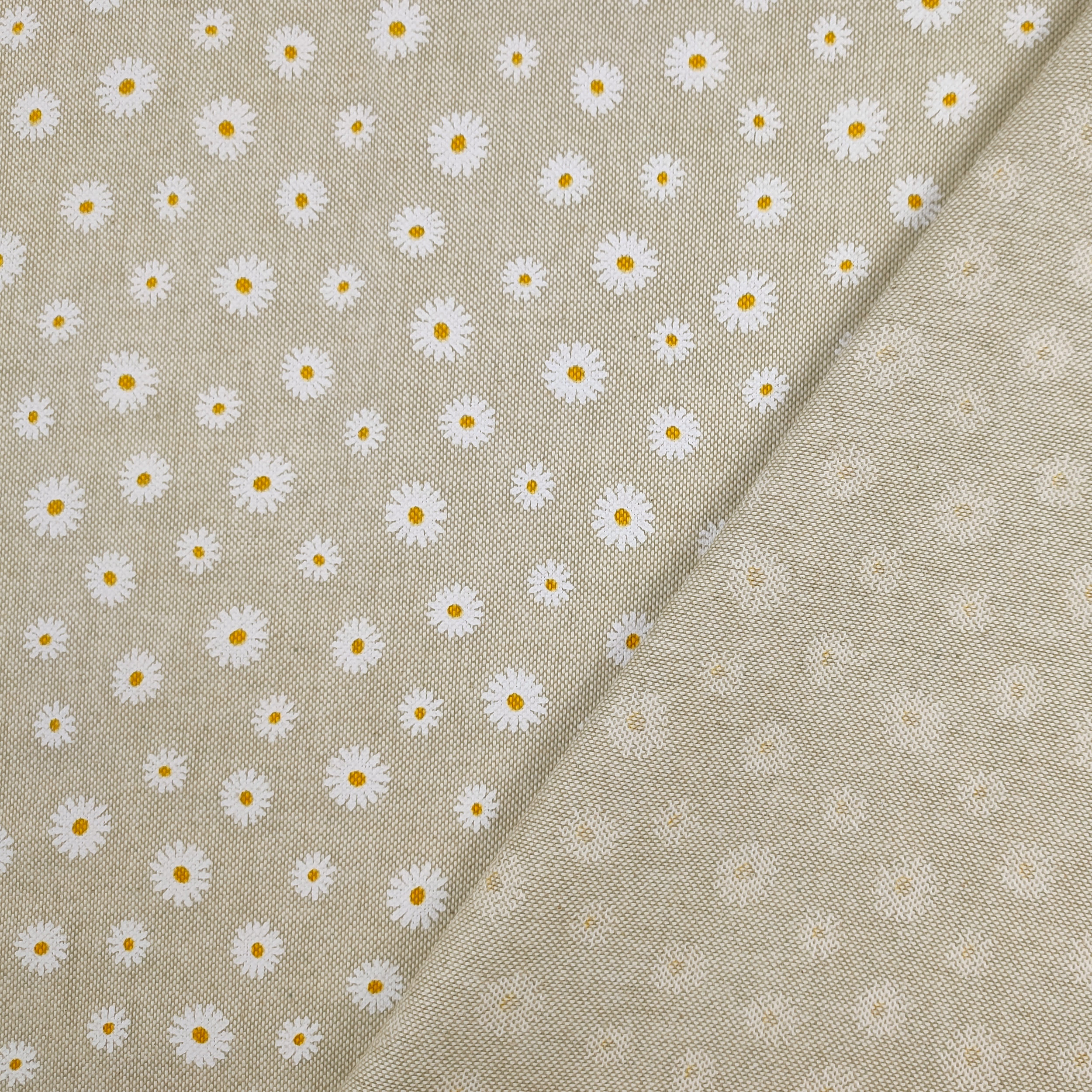 Découpe Panama Tissu Marguerites Mini 50x140 cm Image