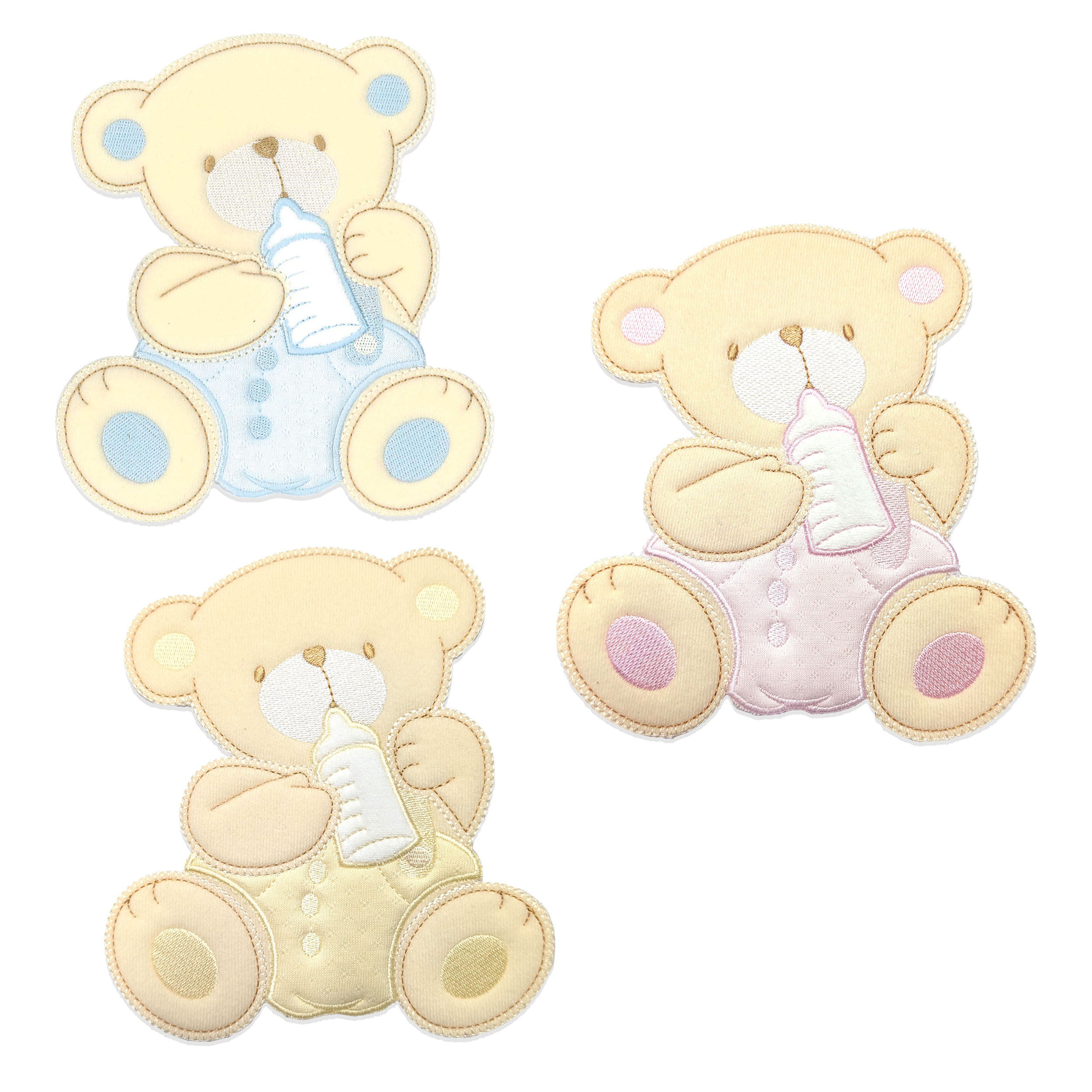 Thermoadhesive application Teddy Bear with Baby Bottle Image