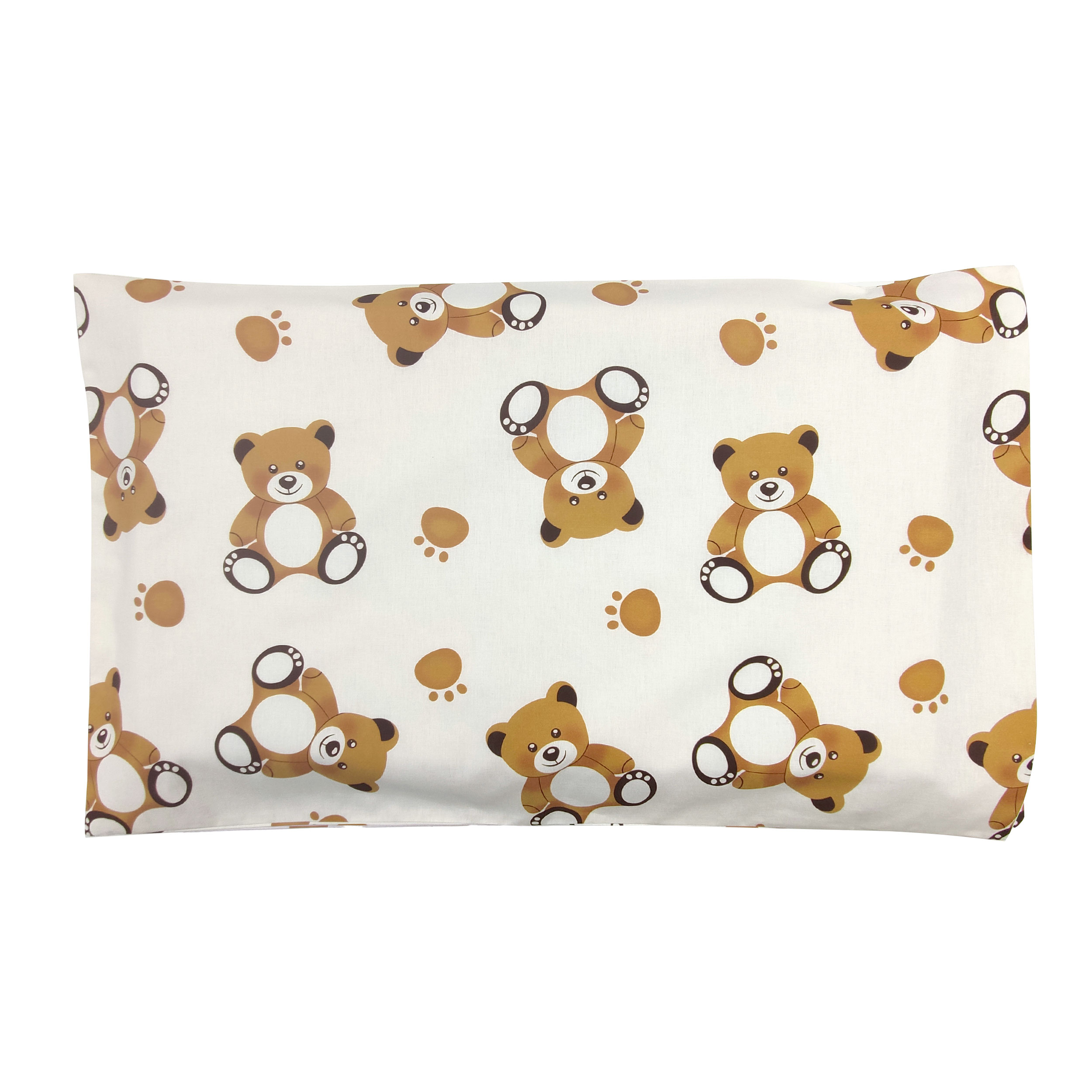 Taie d'oreiller Oursons fond blanc