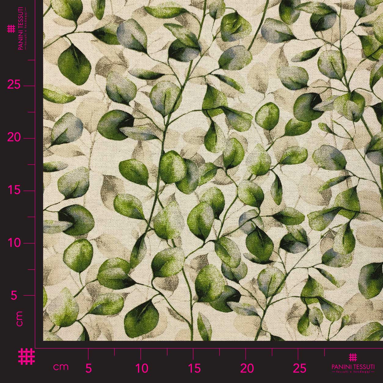 Tissu Panama Feuilles de peuplier Image