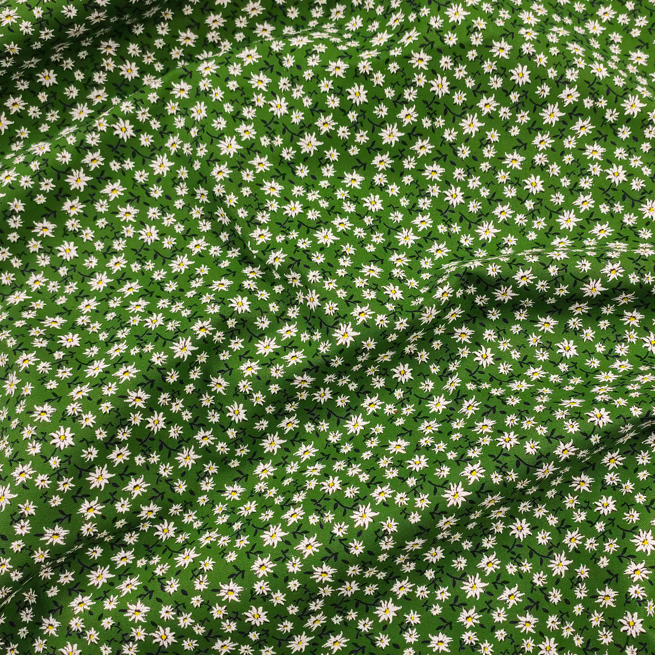 Tela tirolesa de algodón Fondo verde