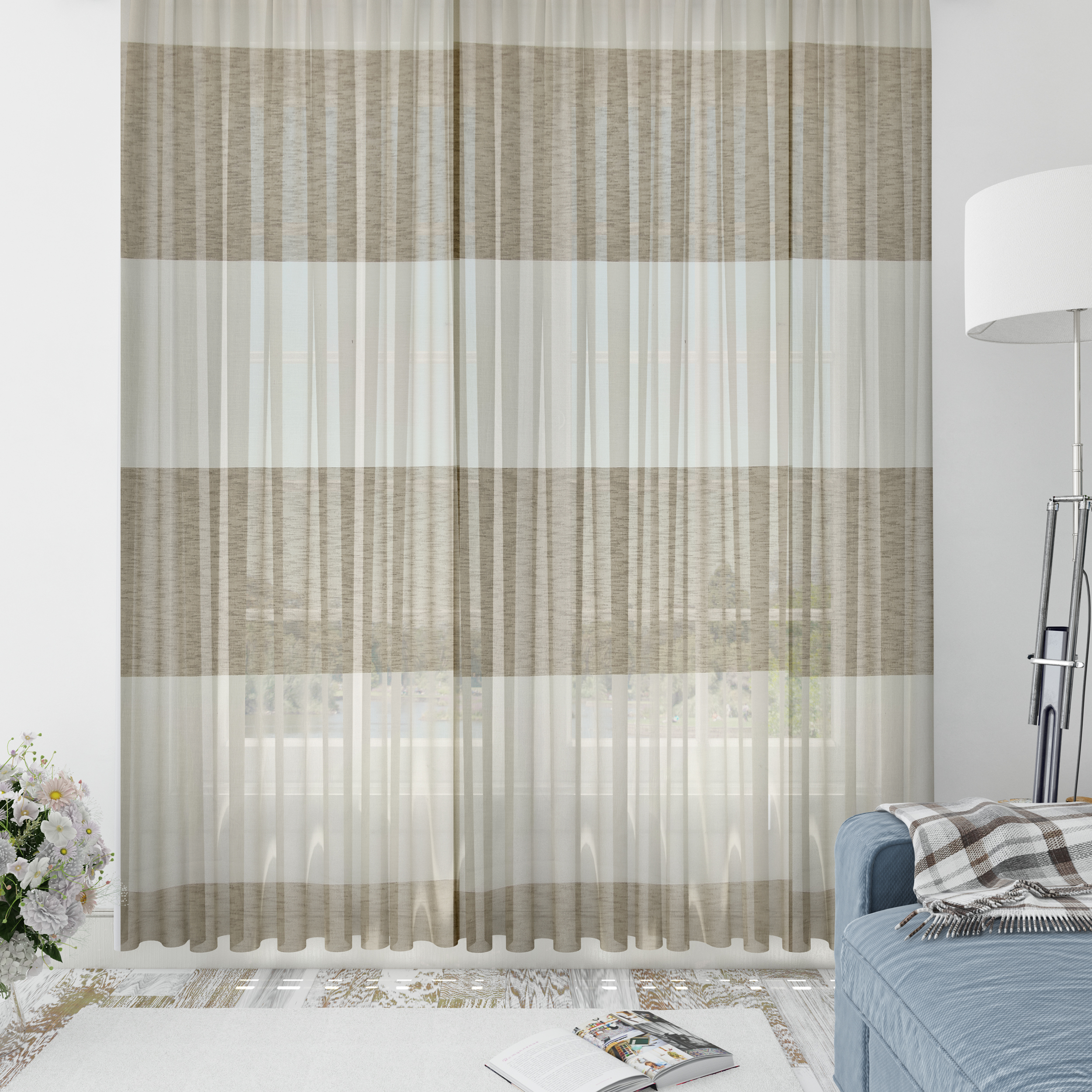 Tissu de rideau Tortora Fascioni