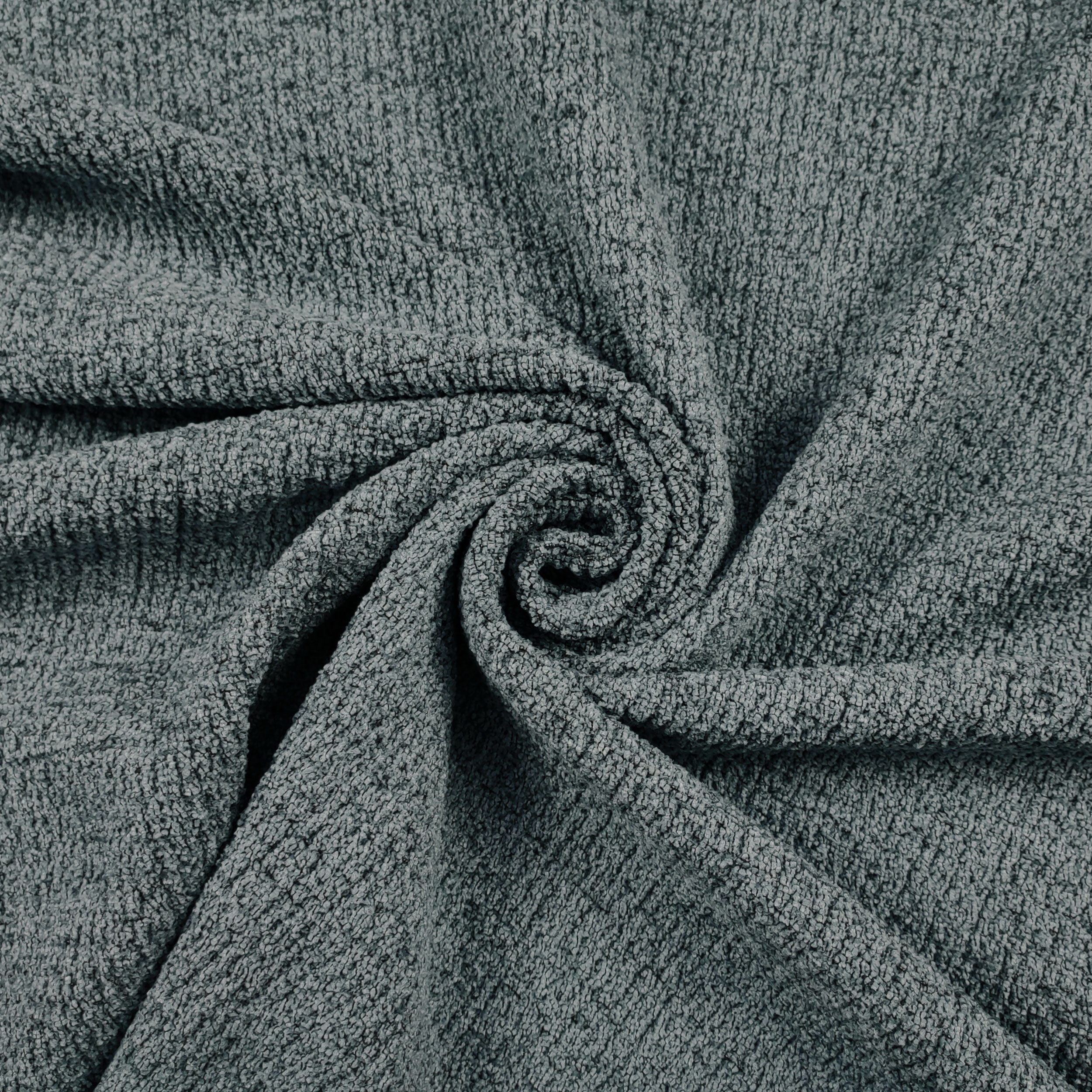 Tela bielástica de chenilla gris para fundas de sofá Image