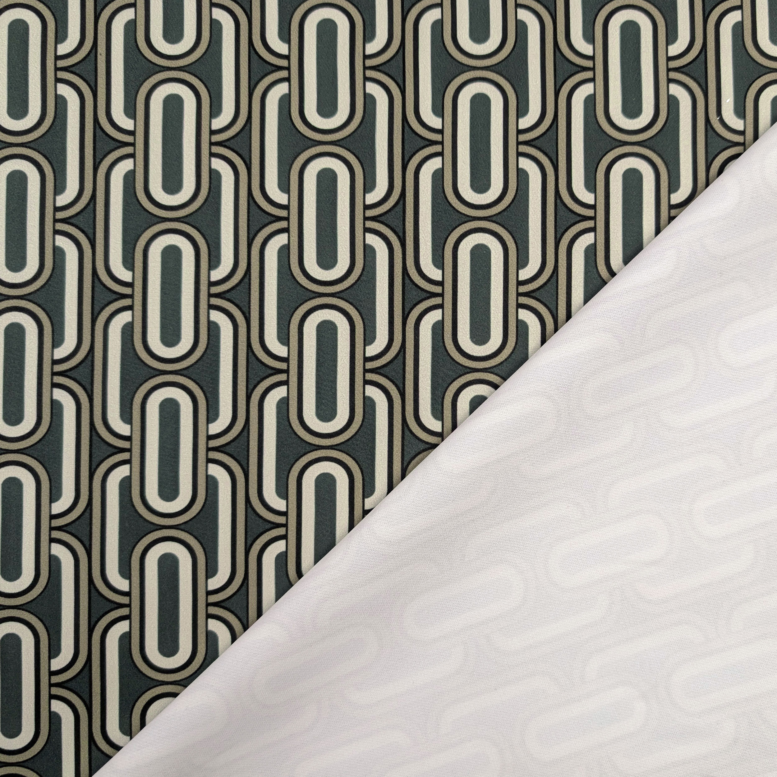Cutout Comfort Geometric Pattern Lead Grey 70x145 cm Image
