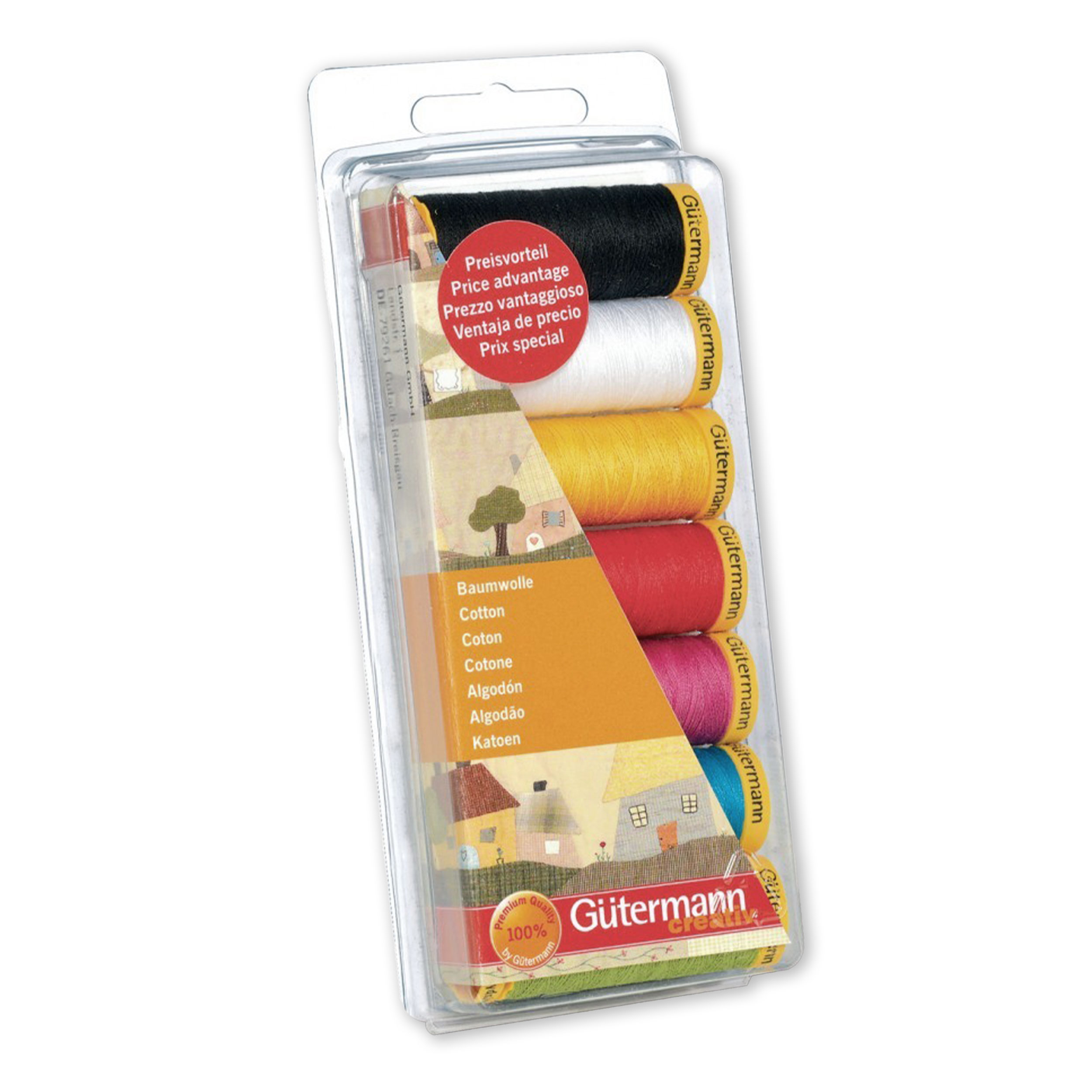 Gutermann Set 7 reels of cotton thread 100 m Image