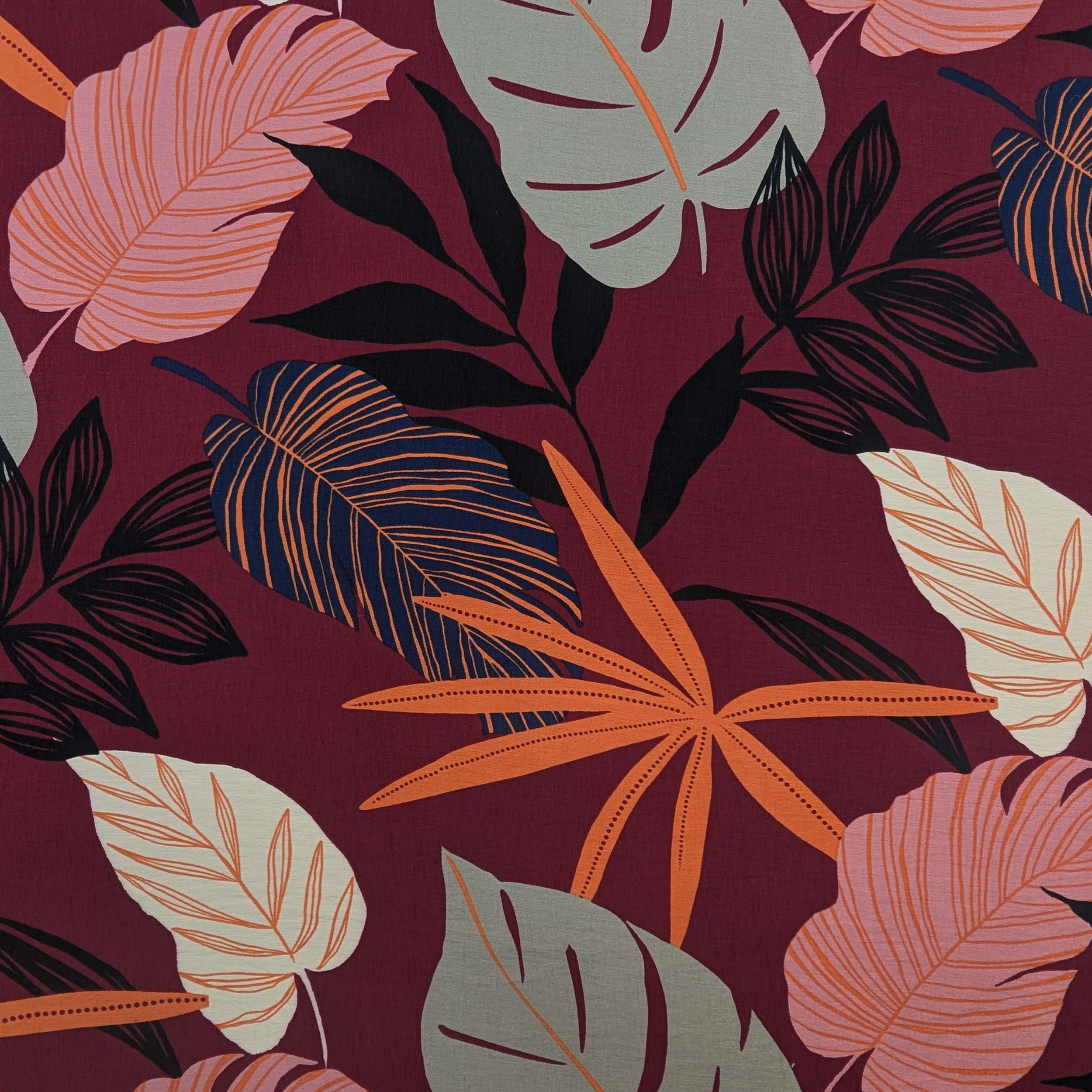 Viscose Tropical Leaves Background Vinaccia Image