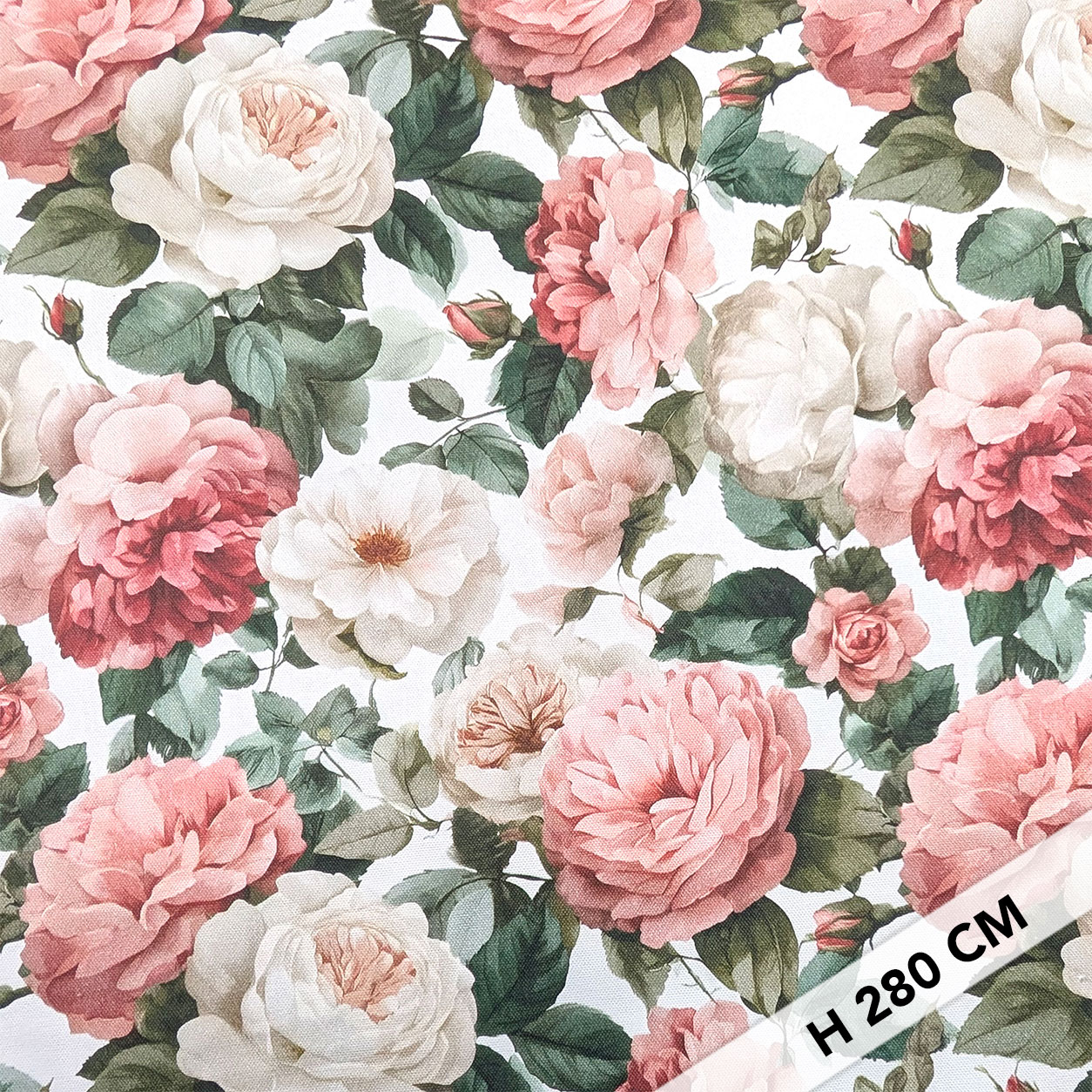 Panama Peonies Antique Pink H 280 cm Image